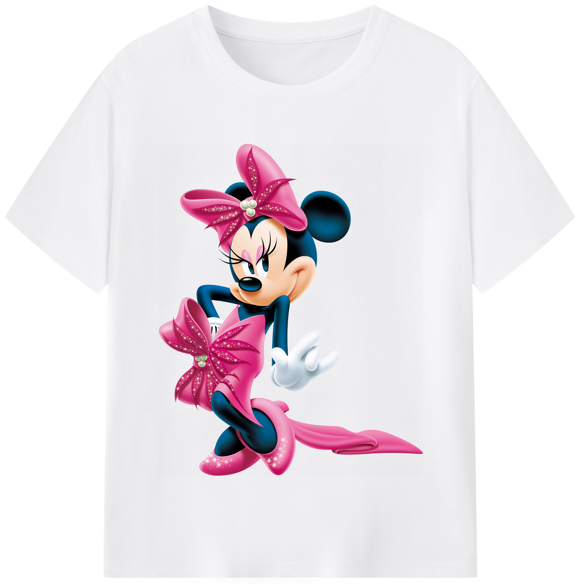 （画像用） ミッキーマウス Mickey Mouse 綿100％半袖Tシャツ（フロントプリント）