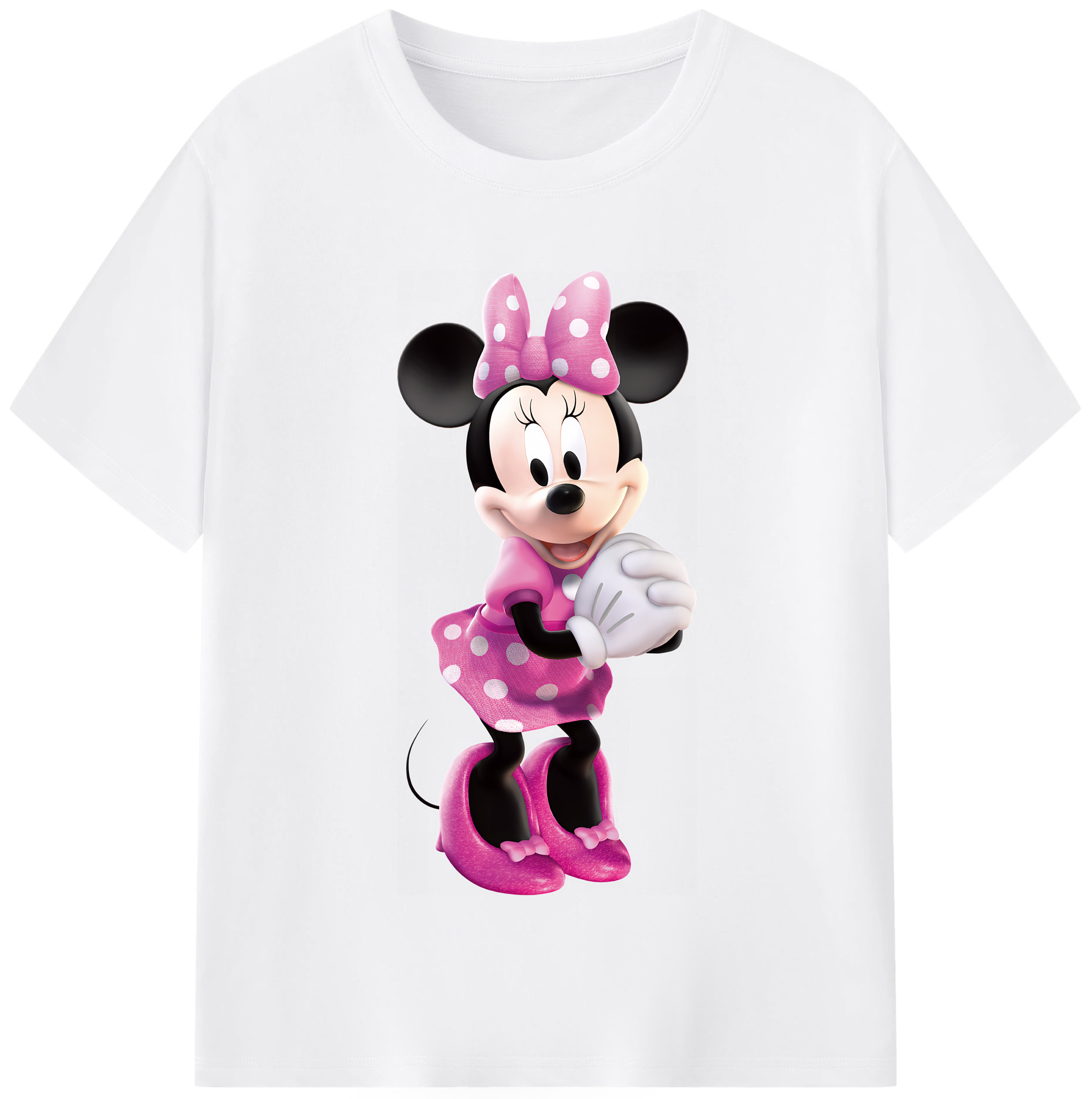 （画像用） ミッキーマウス Mickey Mouse 綿100％半袖Tシャツ（フロントプリント）