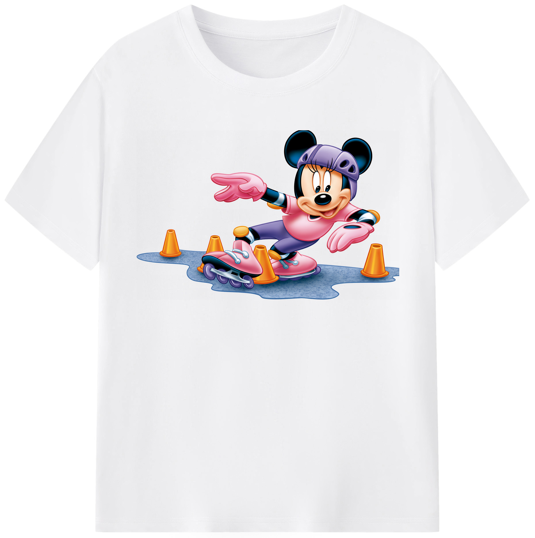 （画像用） ミッキーマウス Mickey Mouse 綿100％半袖Tシャツ（フロントプリント）