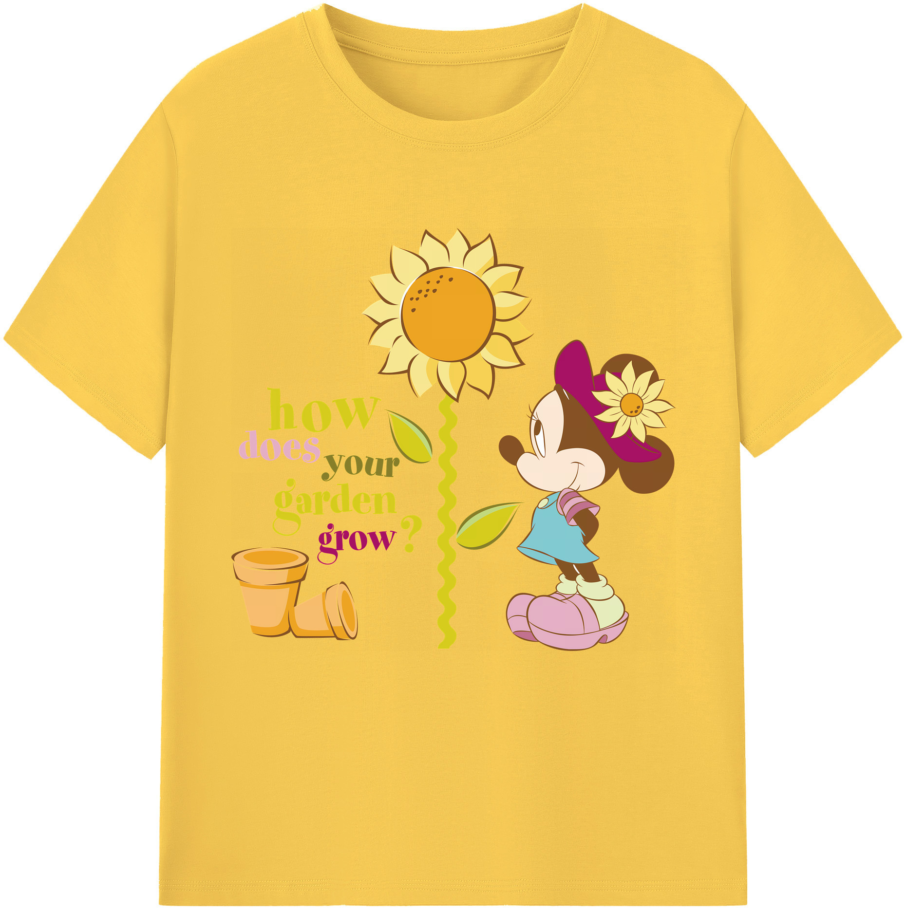 （画像用） ミッキーマウス Mickey Mouse 綿100％半袖Tシャツ（フロントプリント）