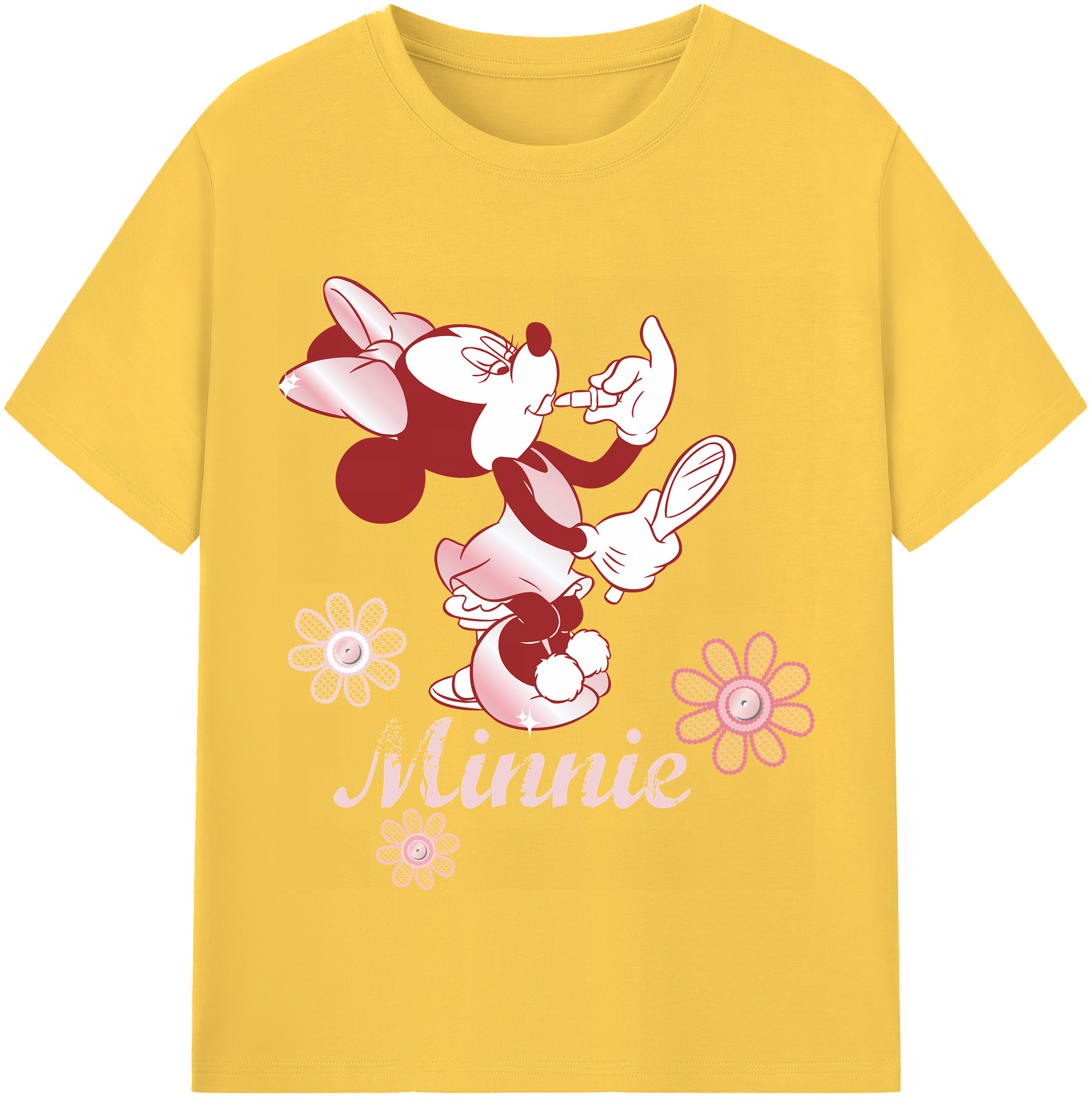 （画像用） ミッキーマウス Mickey Mouse 綿100％半袖Tシャツ（フロントプリント）
