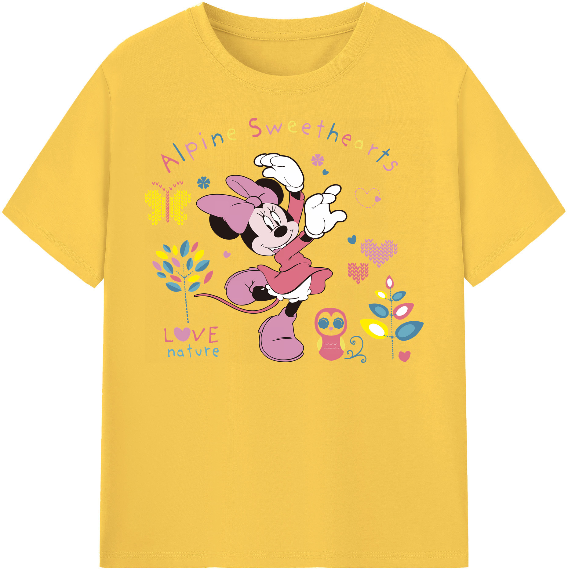 （画像用） ミッキーマウス Mickey Mouse 綿100％半袖Tシャツ（フロントプリント）