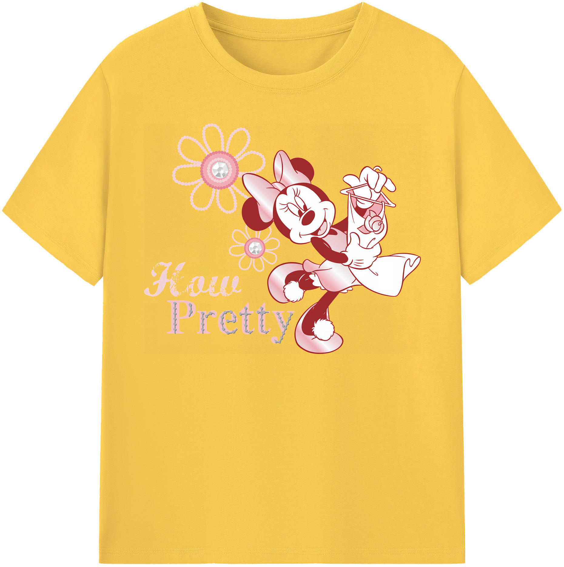 （画像用） ミッキーマウス Mickey Mouse 綿100％半袖Tシャツ（フロントプリント）