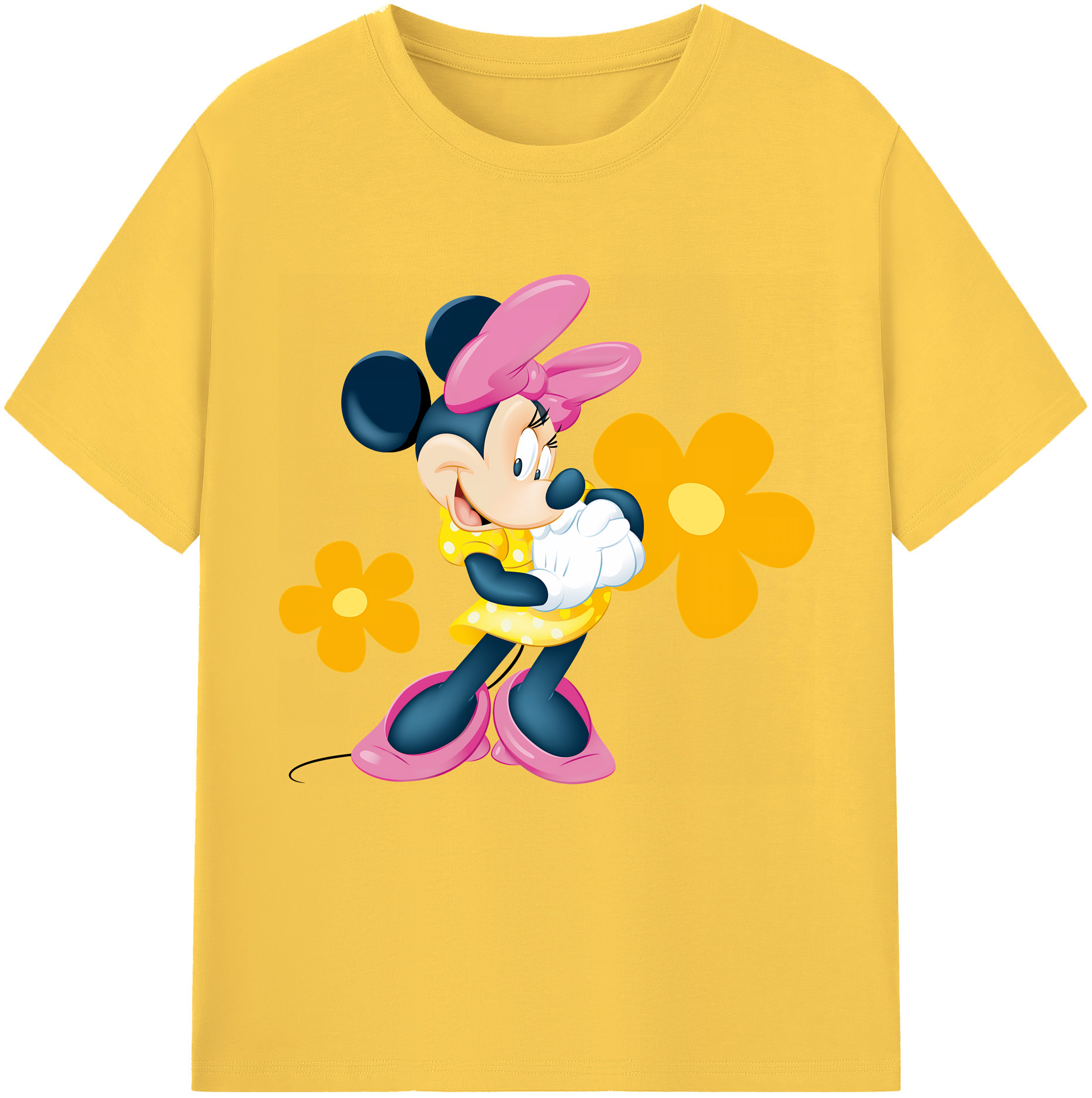 （画像用） ミッキーマウス Mickey Mouse 綿100％半袖Tシャツ（フロントプリント）