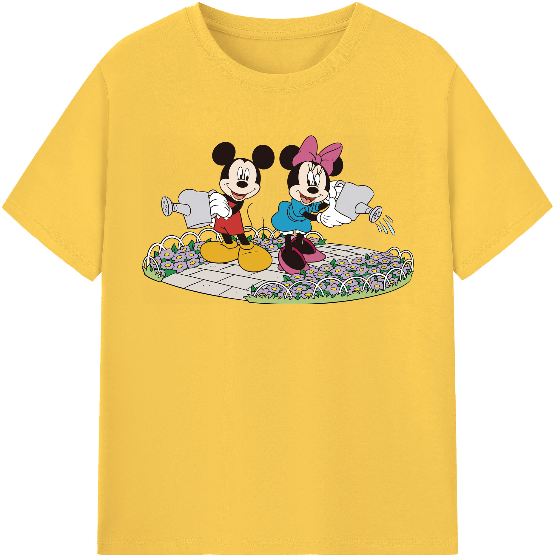（画像用） ミッキーマウス Mickey Mouse 綿100％半袖Tシャツ（フロントプリント）