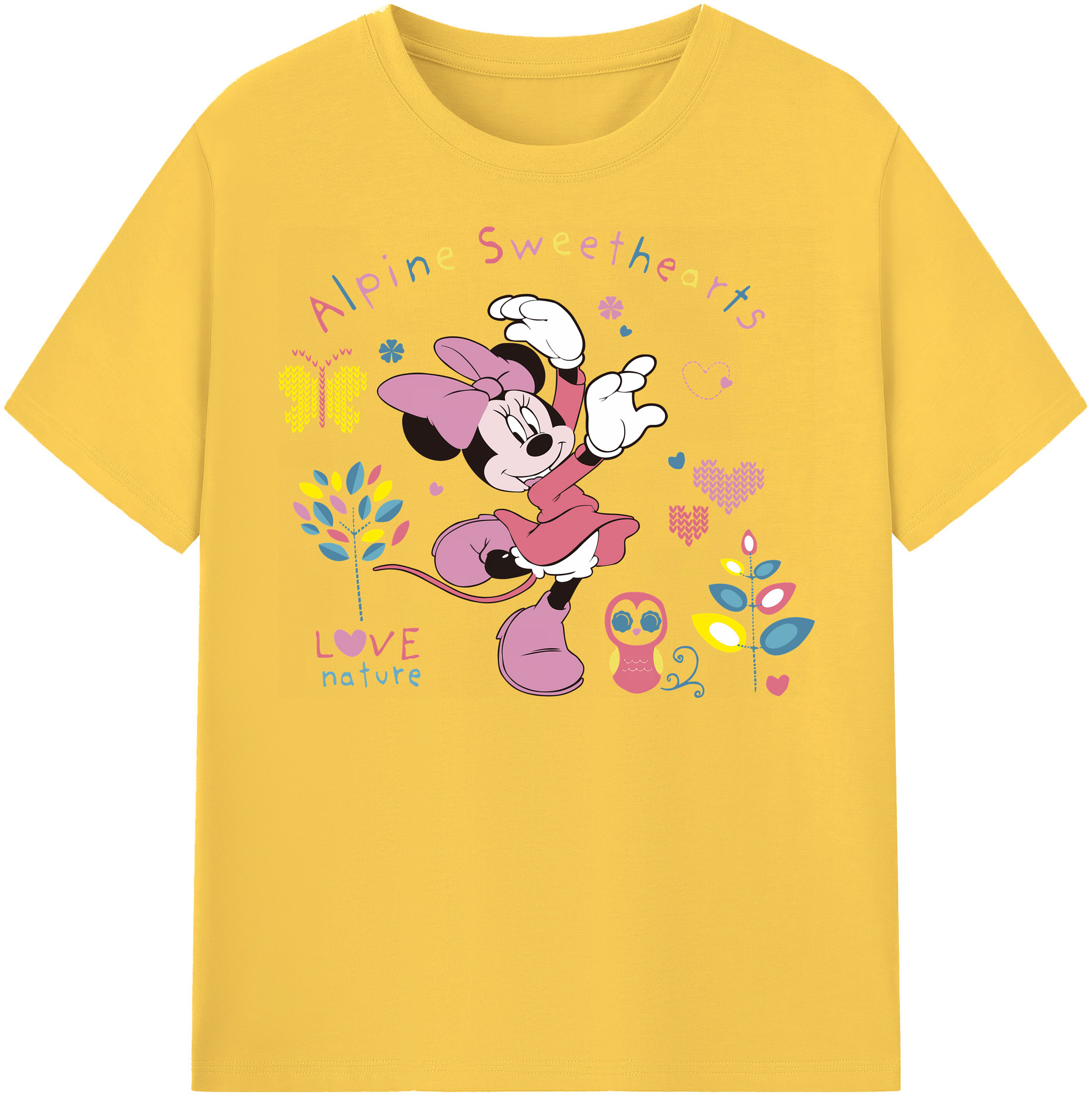 （画像用） ミッキーマウス Mickey Mouse 綿100％半袖Tシャツ（フロントプリント）