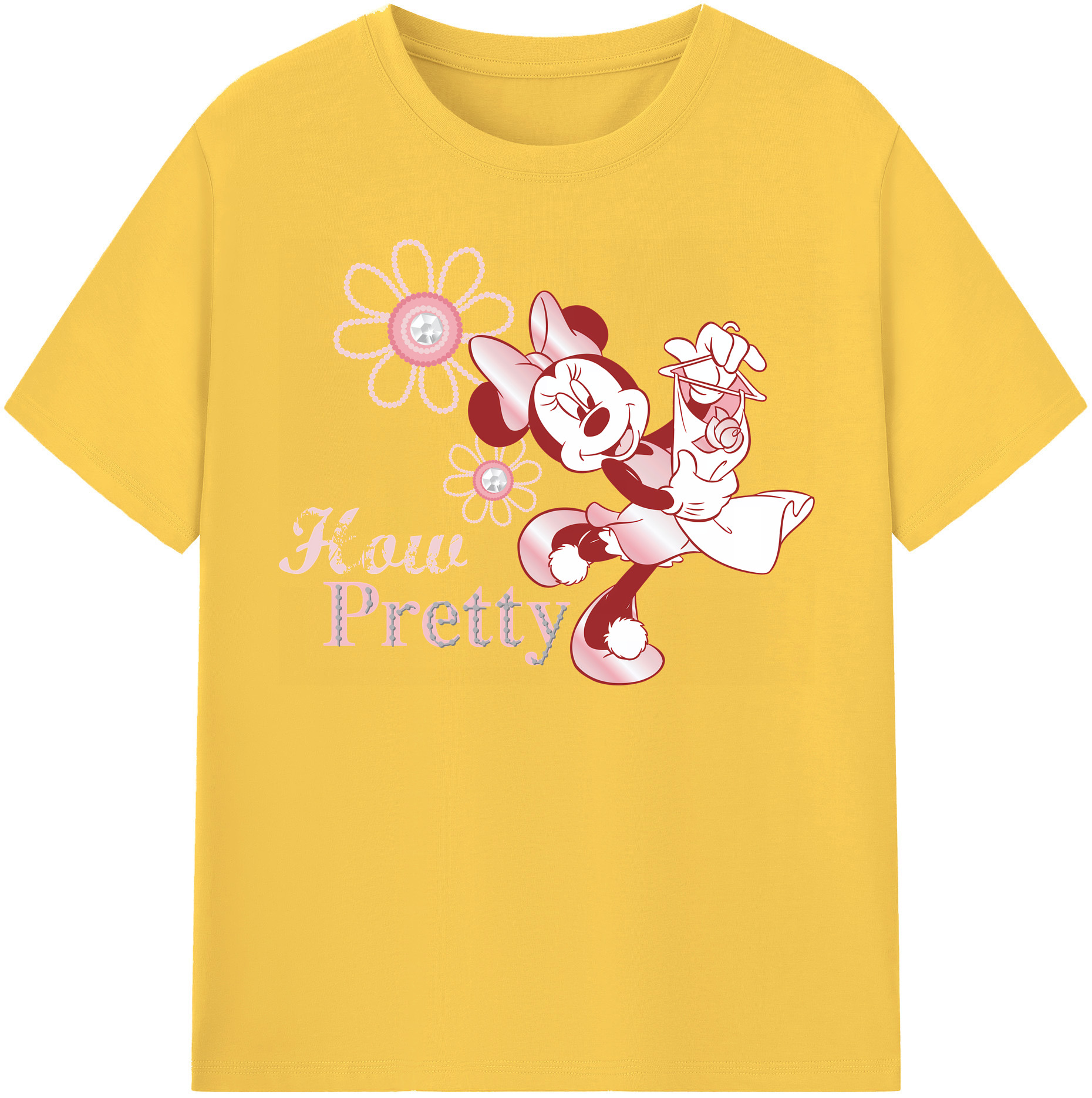 （画像用） ミッキーマウス Mickey Mouse 綿100％半袖Tシャツ（フロントプリント）