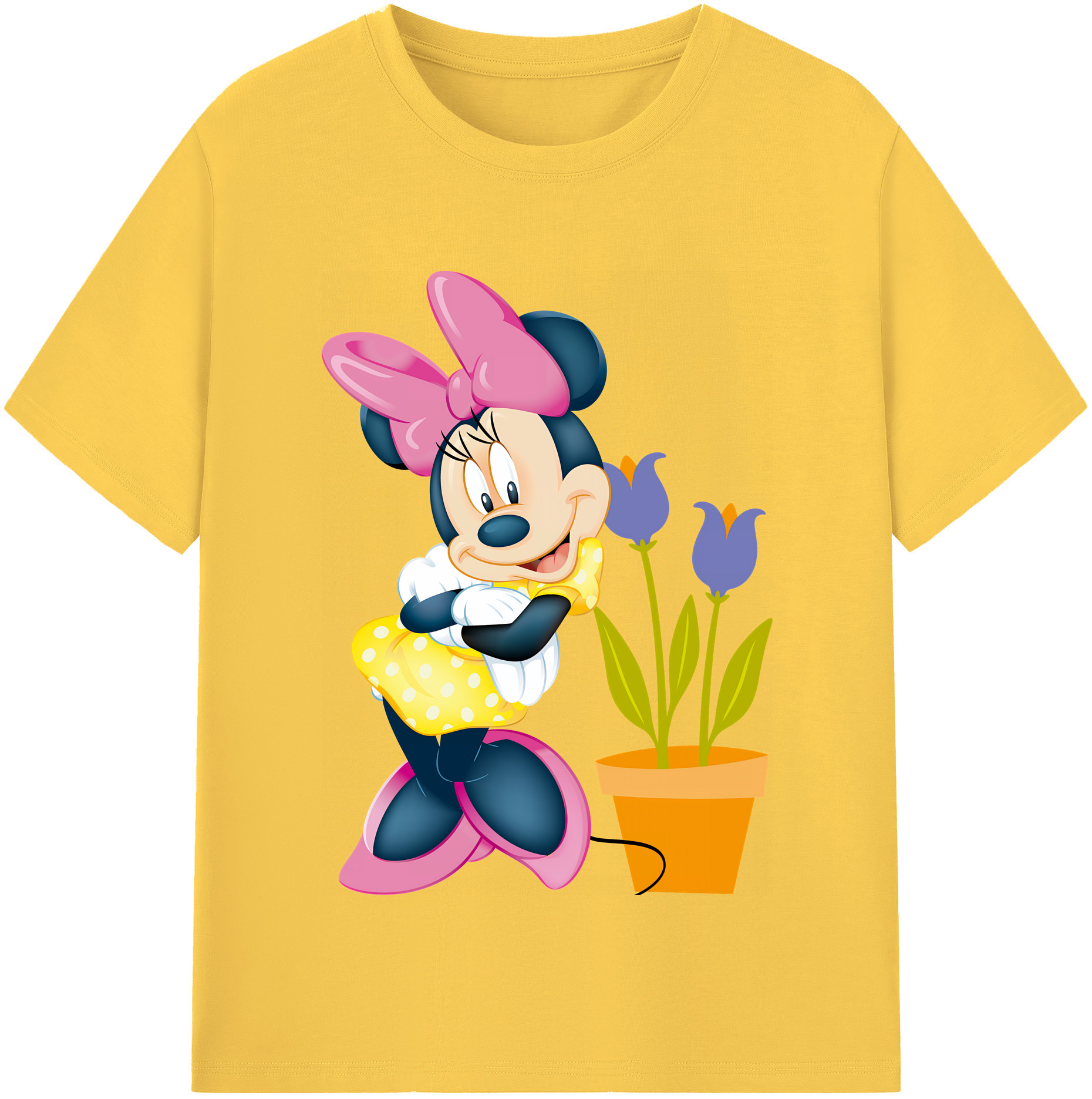 （画像用） ミッキーマウス Mickey Mouse 綿100％半袖Tシャツ（フロントプリント）