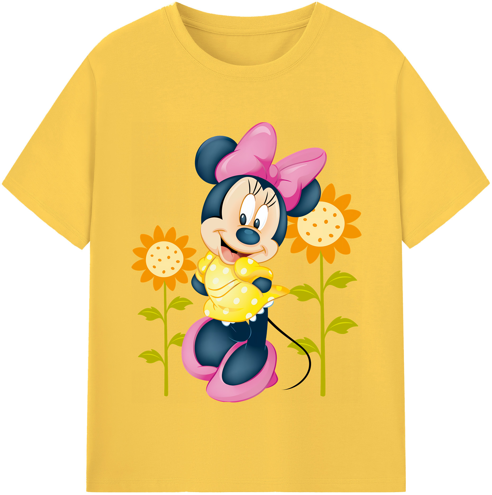 （画像用） ミッキーマウス Mickey Mouse 綿100％半袖Tシャツ（フロントプリント）