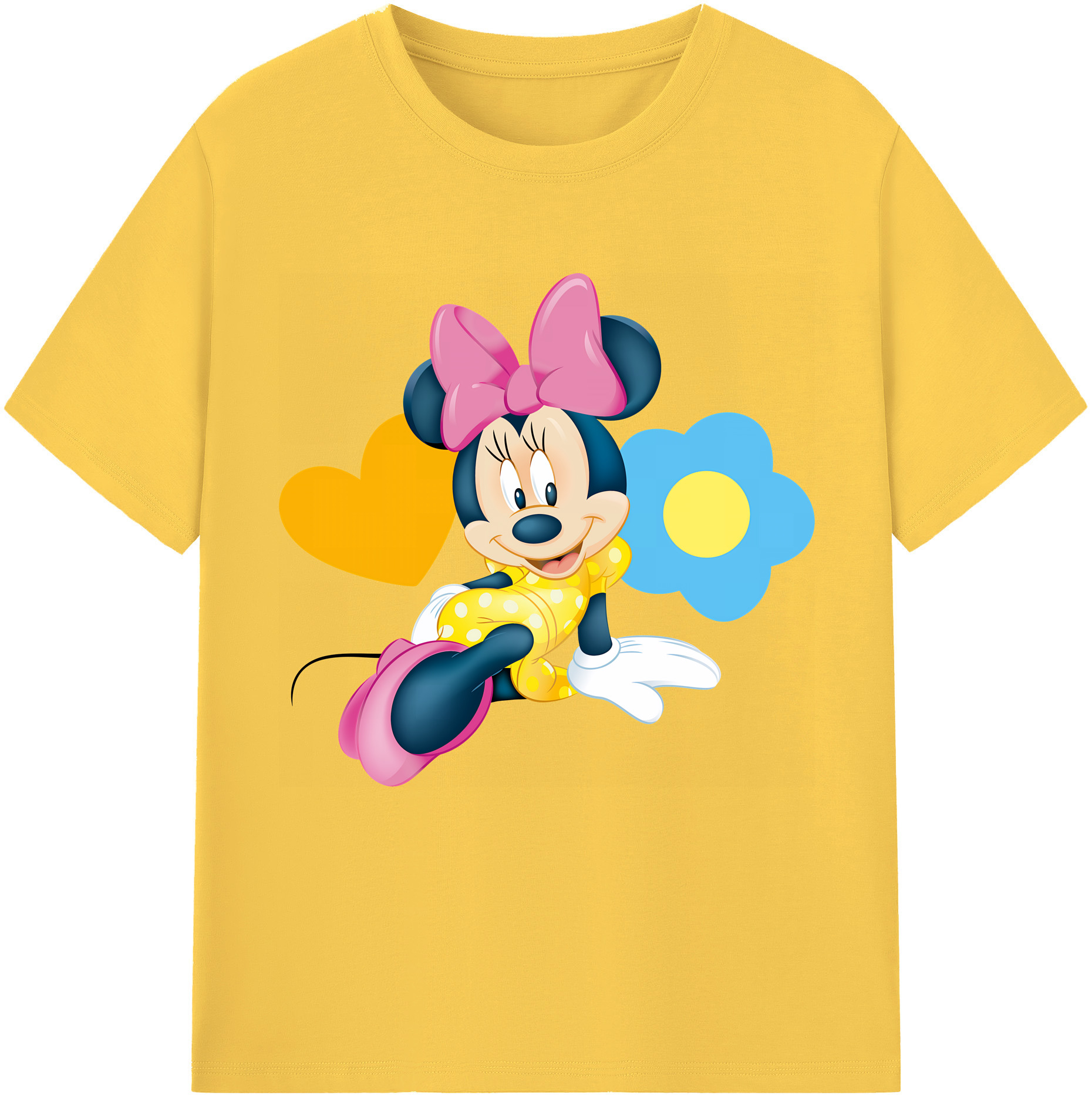 （画像用） ミッキーマウス Mickey Mouse 綿100％半袖Tシャツ（フロントプリント）