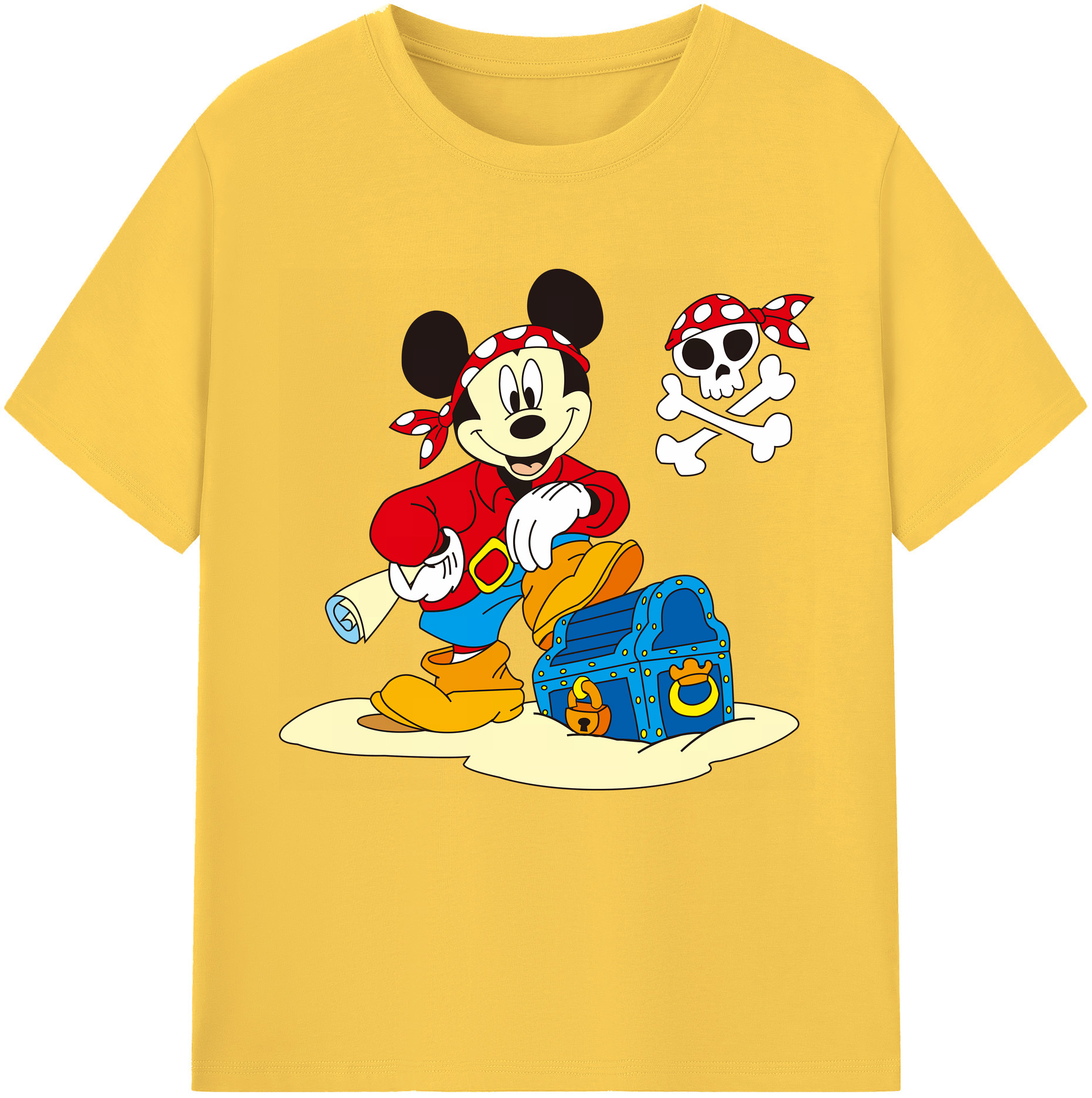 （画像用） ミッキーマウス Mickey Mouse 綿100％半袖Tシャツ（フロントプリント）