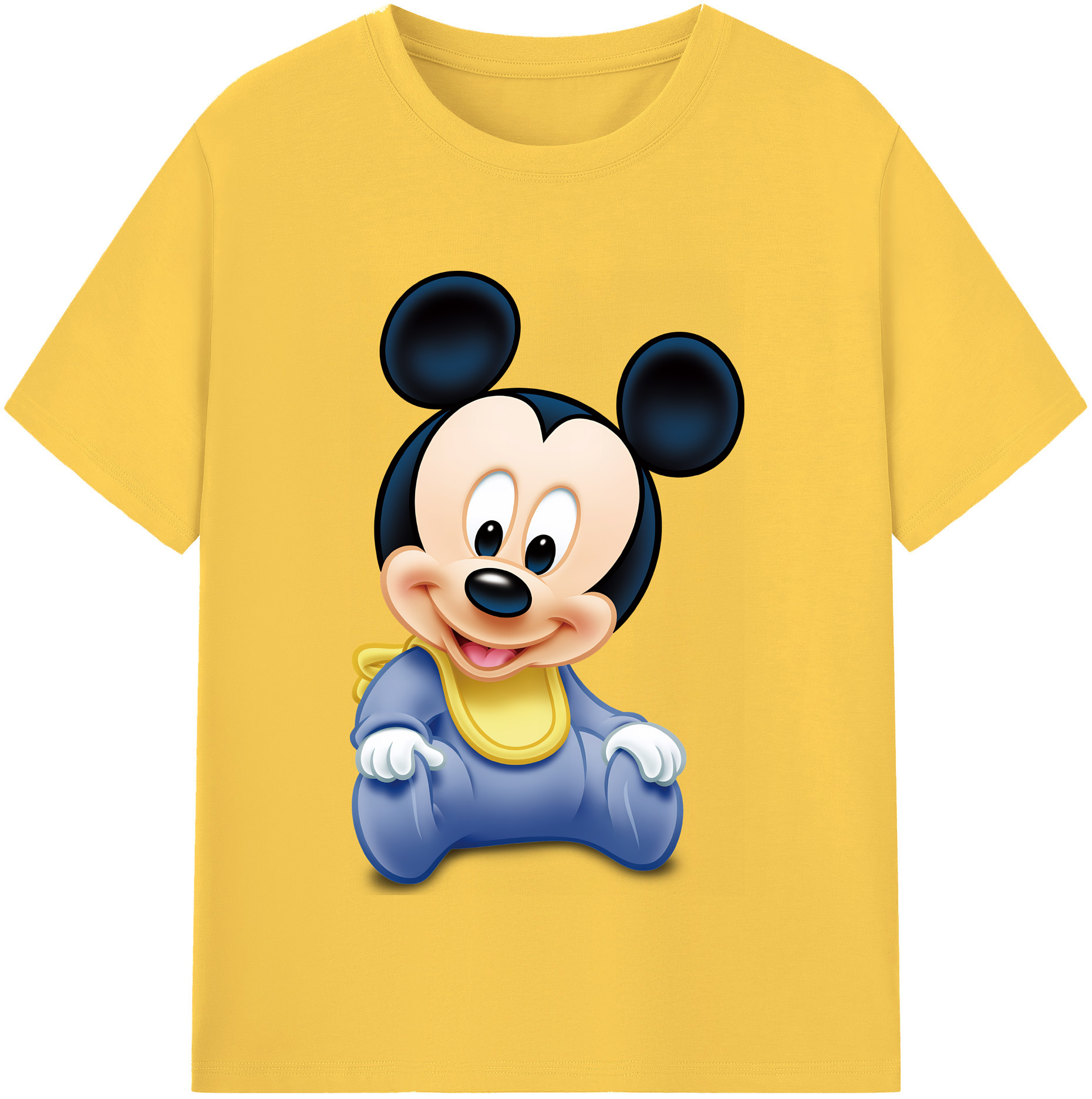 （画像用） ミッキーマウス Mickey Mouse 綿100％半袖Tシャツ（フロントプリント）