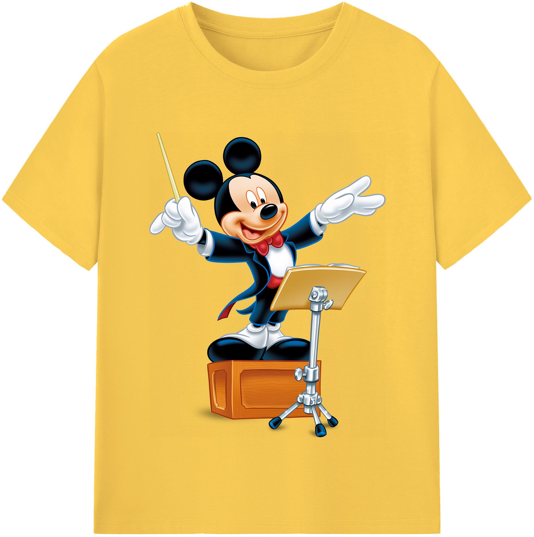 （画像用） ミッキーマウス Mickey Mouse 綿100％半袖Tシャツ（フロントプリント）
