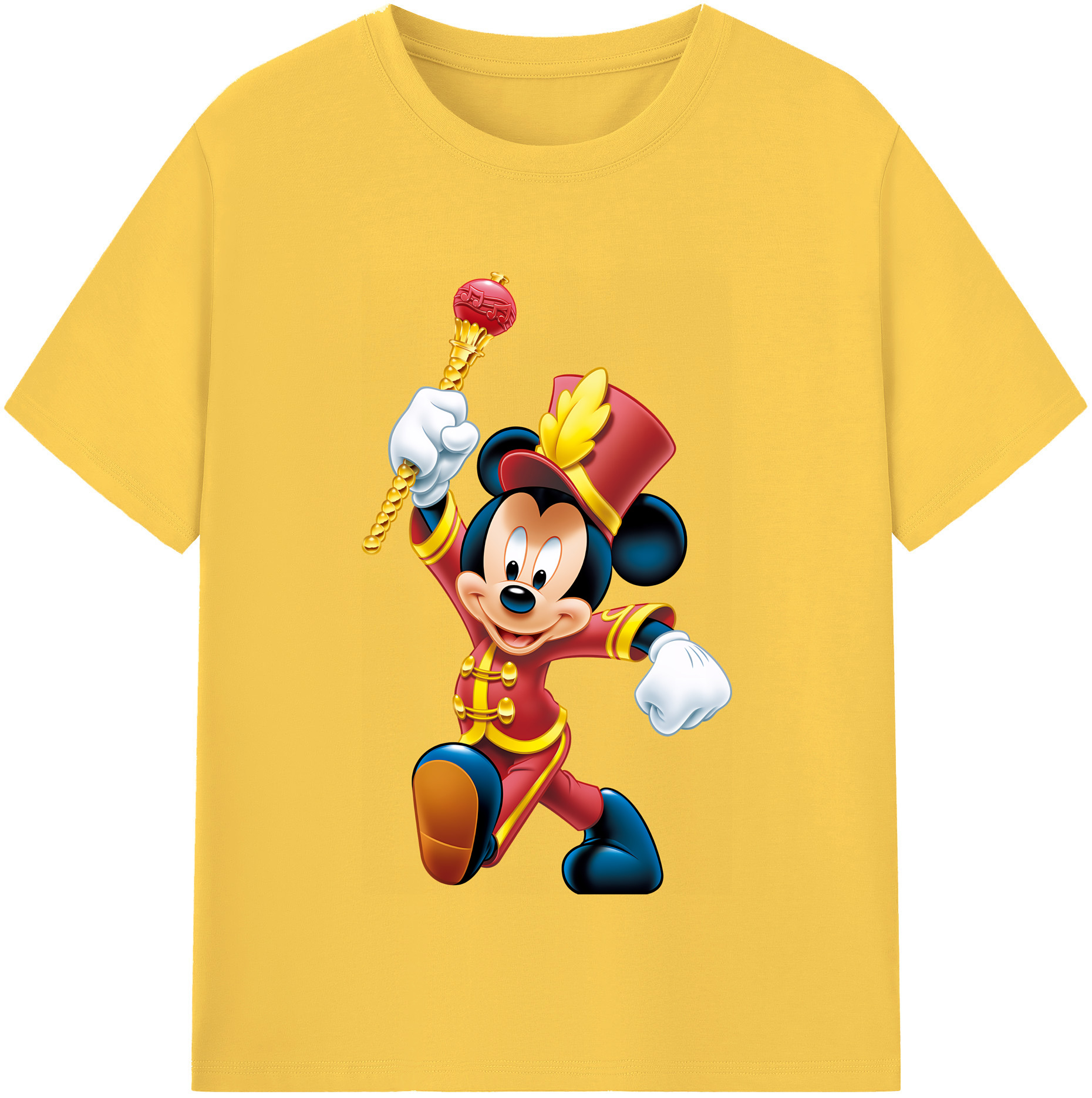 （画像用） ミッキーマウス Mickey Mouse 綿100％半袖Tシャツ（フロントプリント）