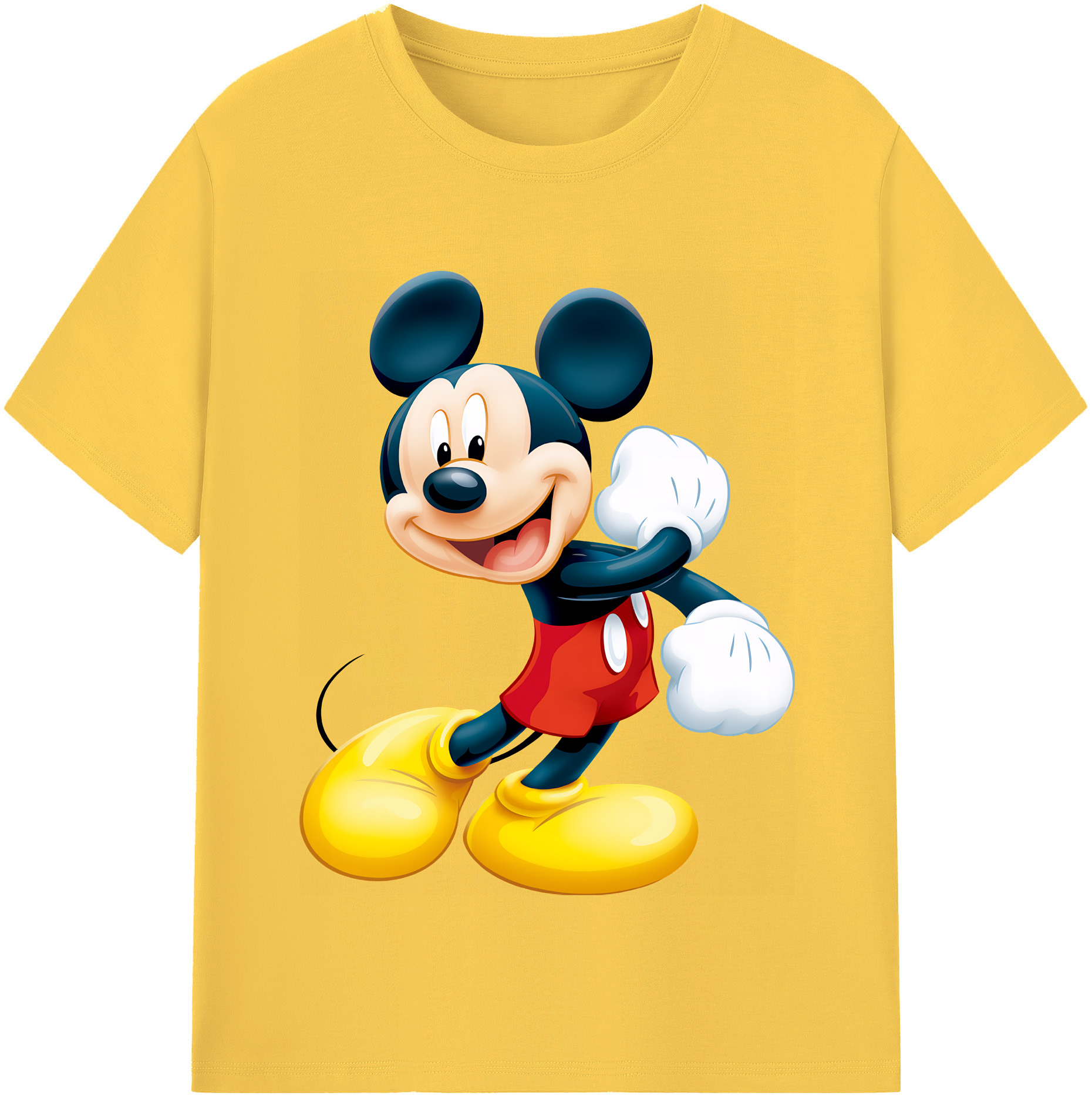（画像用） ミッキーマウス Mickey Mouse 綿100％半袖Tシャツ（フロントプリント）