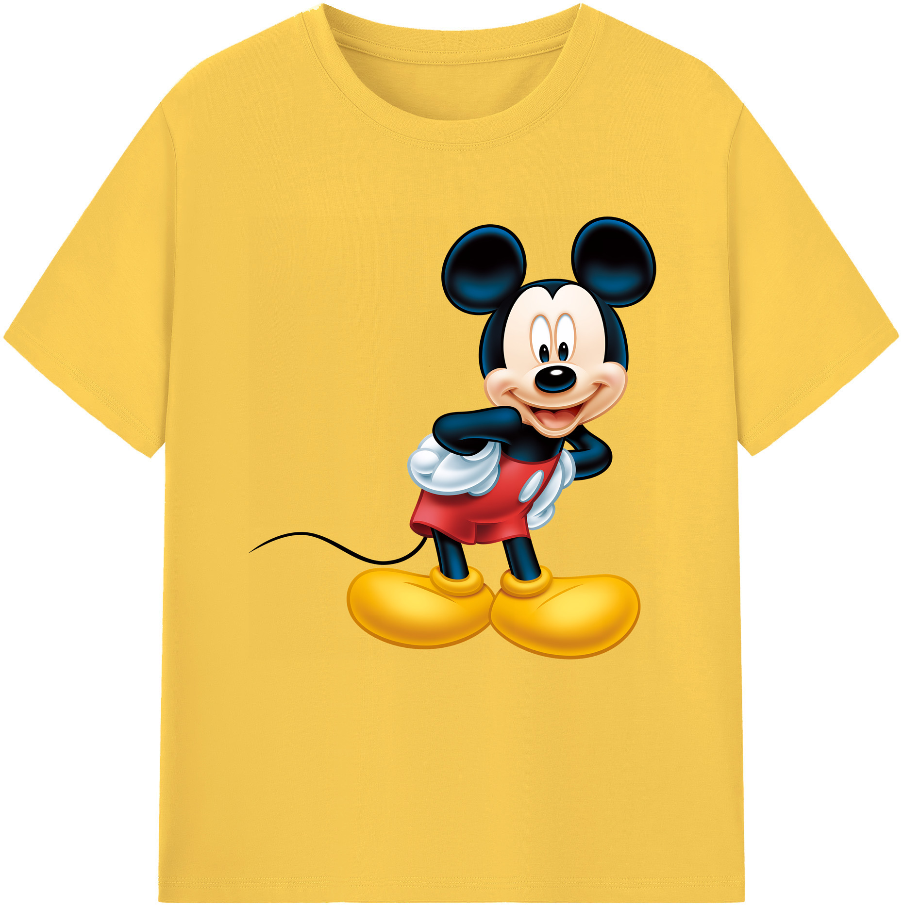 （画像用） ミッキーマウス Mickey Mouse 綿100％半袖Tシャツ（フロントプリント）