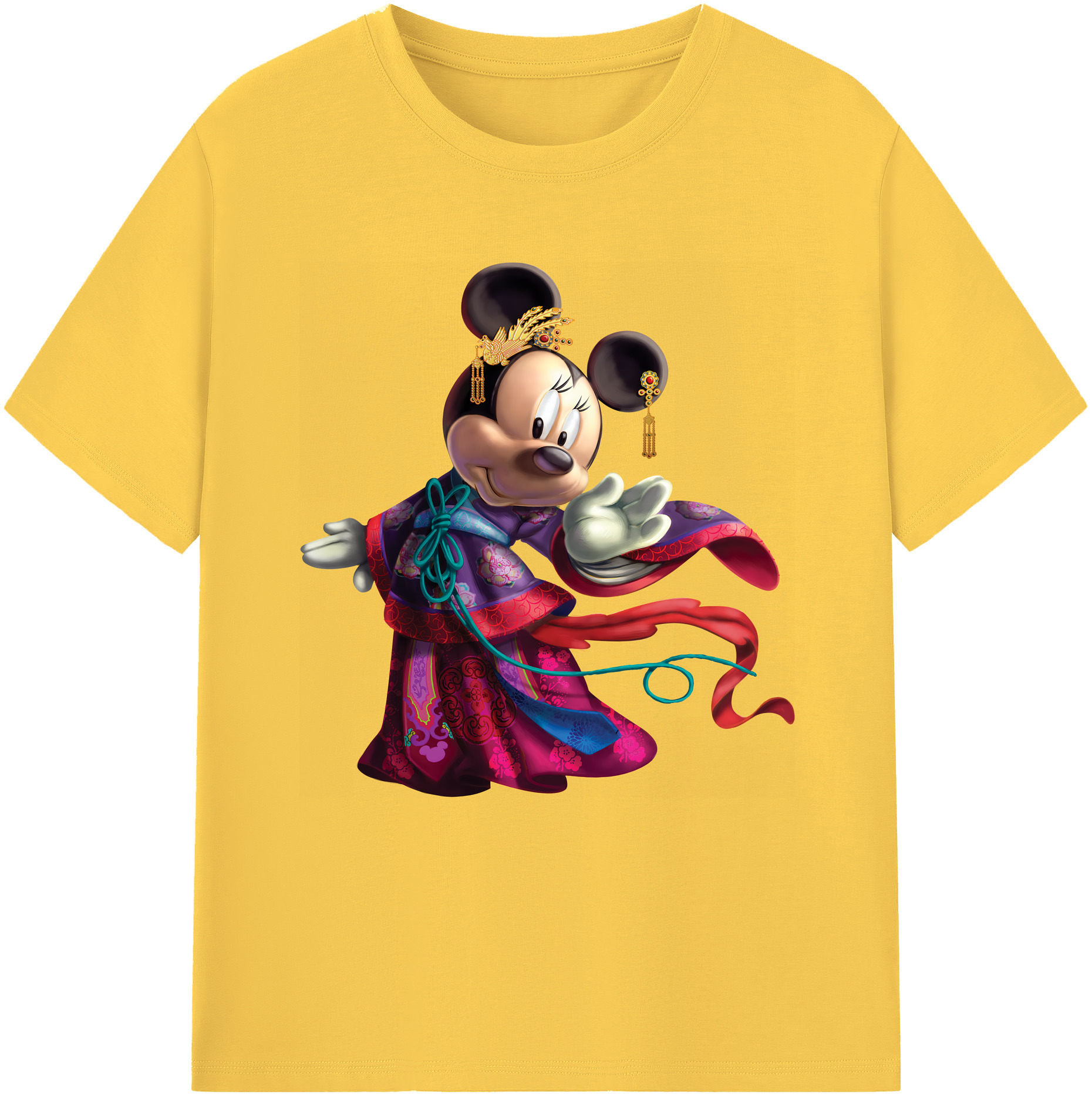 （画像用） ミッキーマウス Mickey Mouse 綿100％半袖Tシャツ（フロントプリント）
