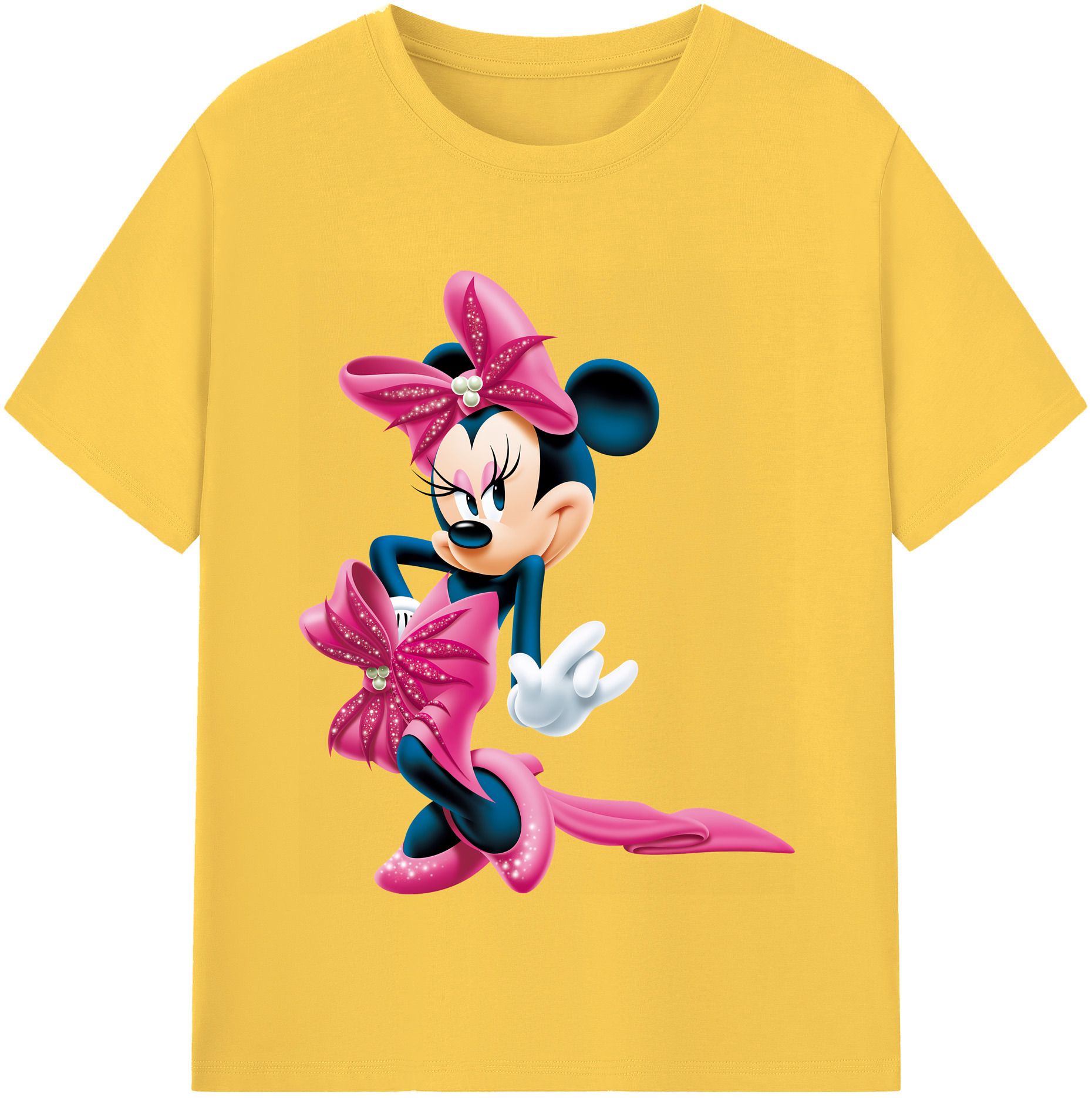 （画像用） ミッキーマウス Mickey Mouse 綿100％半袖Tシャツ（フロントプリント）