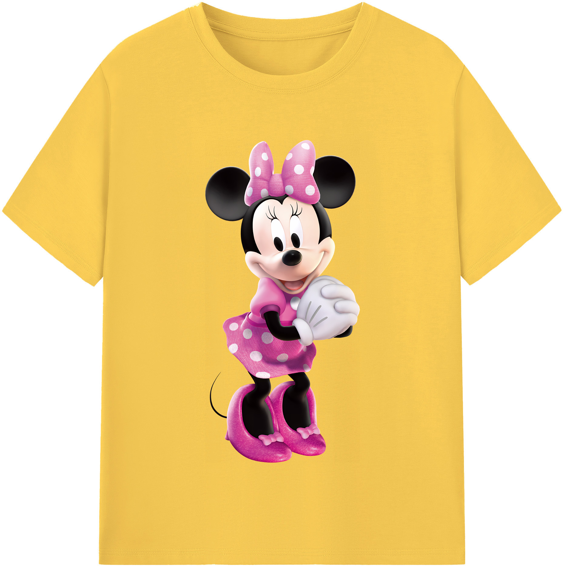 （画像用） ミッキーマウス Mickey Mouse 綿100％半袖Tシャツ（フロントプリント）