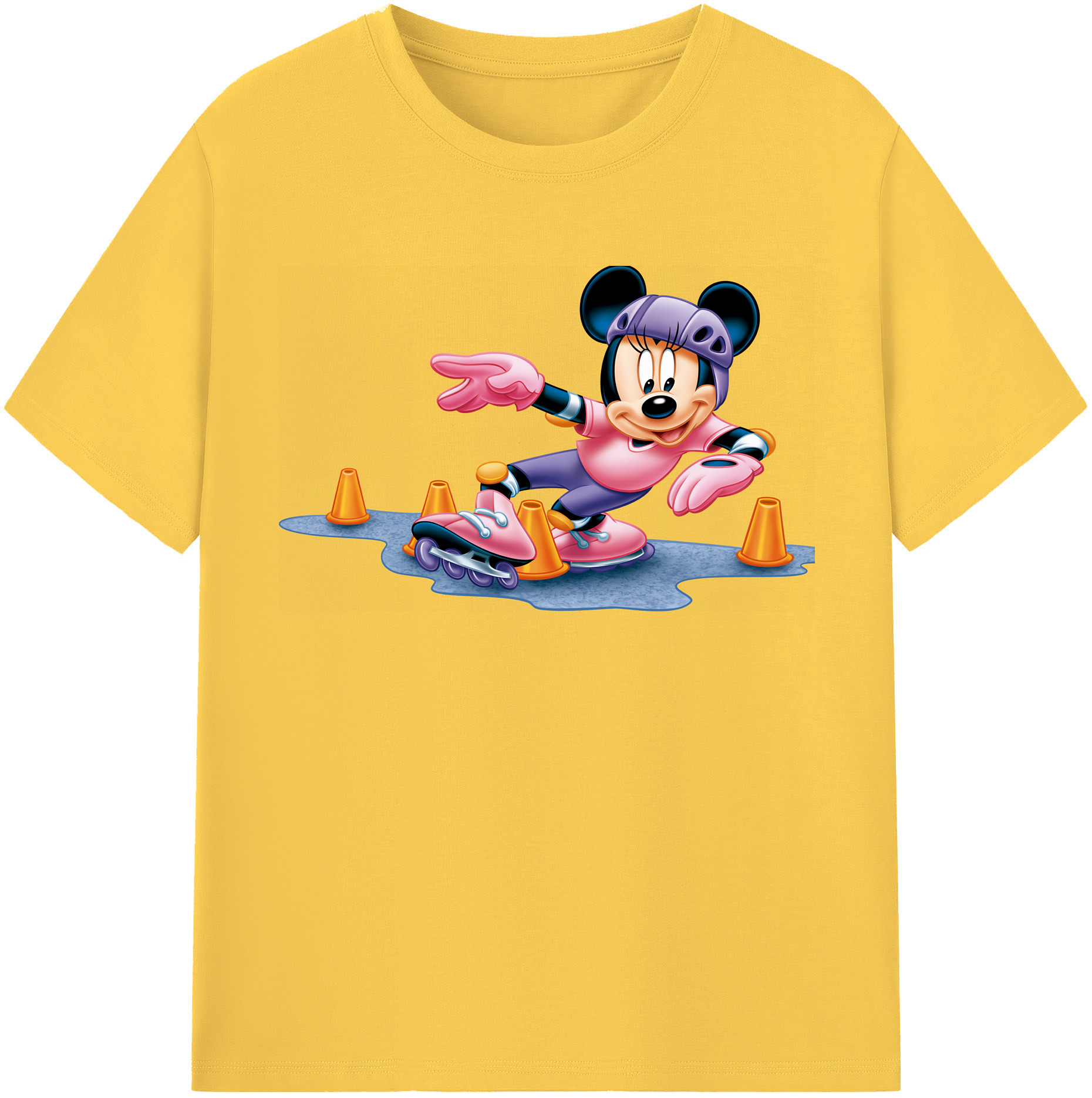 （画像用） ミッキーマウス Mickey Mouse 綿100％半袖Tシャツ（フロントプリント）