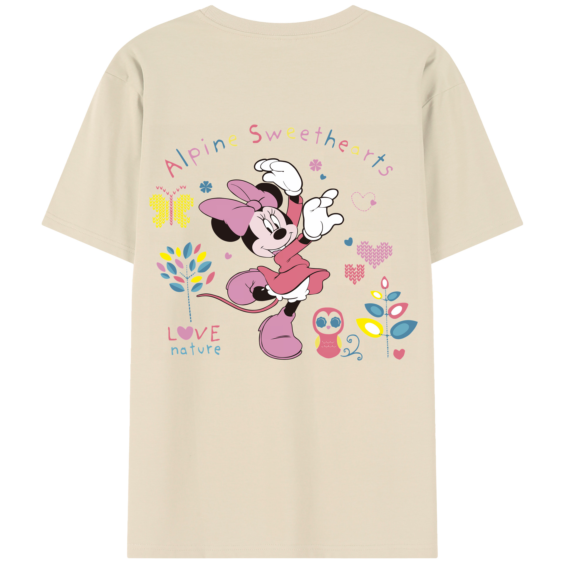 （画像用） ミッキーマウス Mickey Mouse 綿100％半袖Tシャツ（背面プリント）