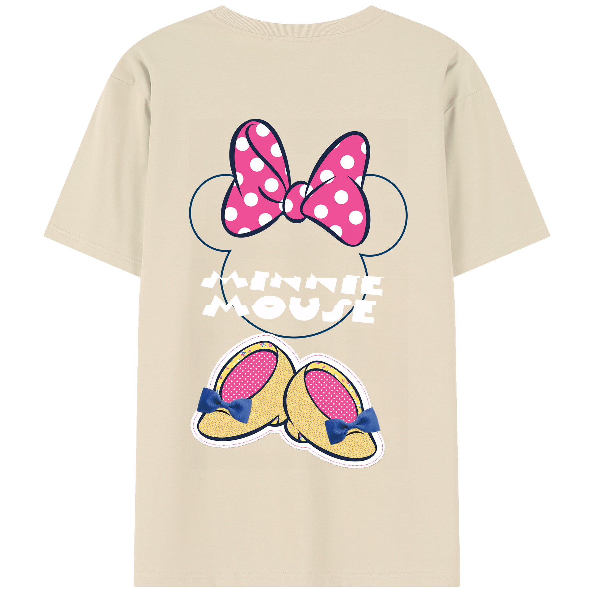 （画像用） ミッキーマウス Mickey Mouse 綿100％半袖Tシャツ（背面プリント）