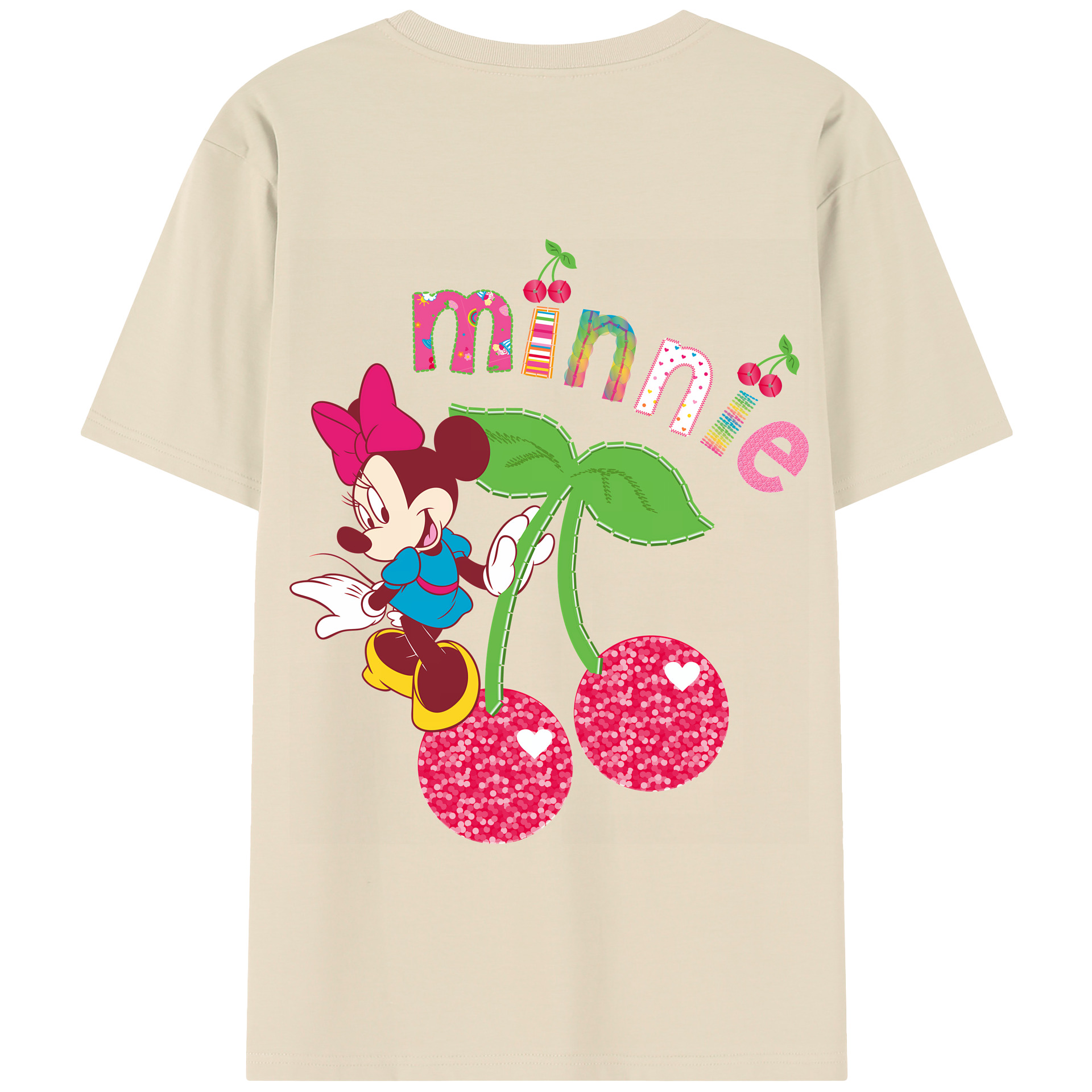 （画像用） ミッキーマウス Mickey Mouse 綿100％半袖Tシャツ（背面プリント）