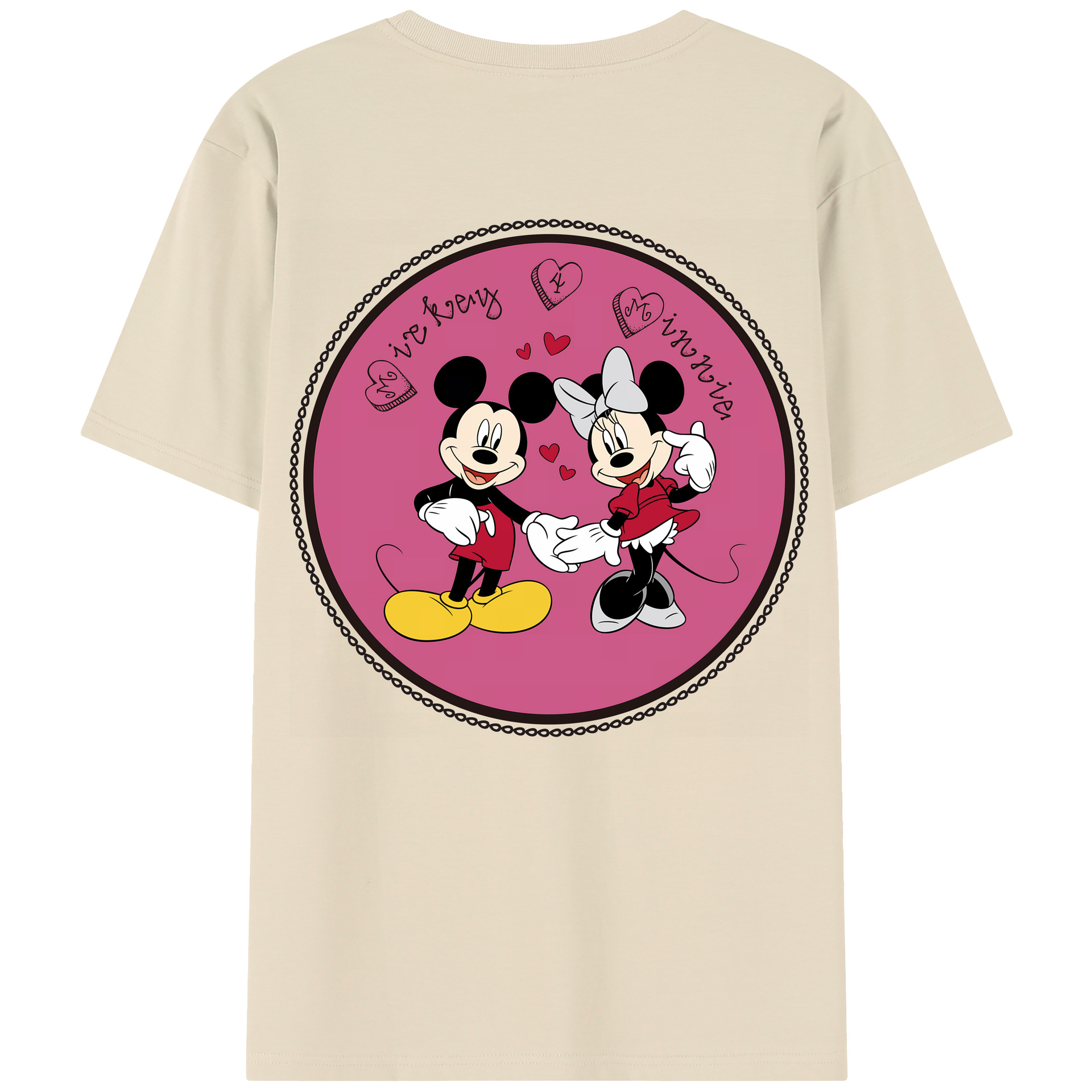 （画像用） ミッキーマウス Mickey Mouse 綿100％半袖Tシャツ（背面プリント）