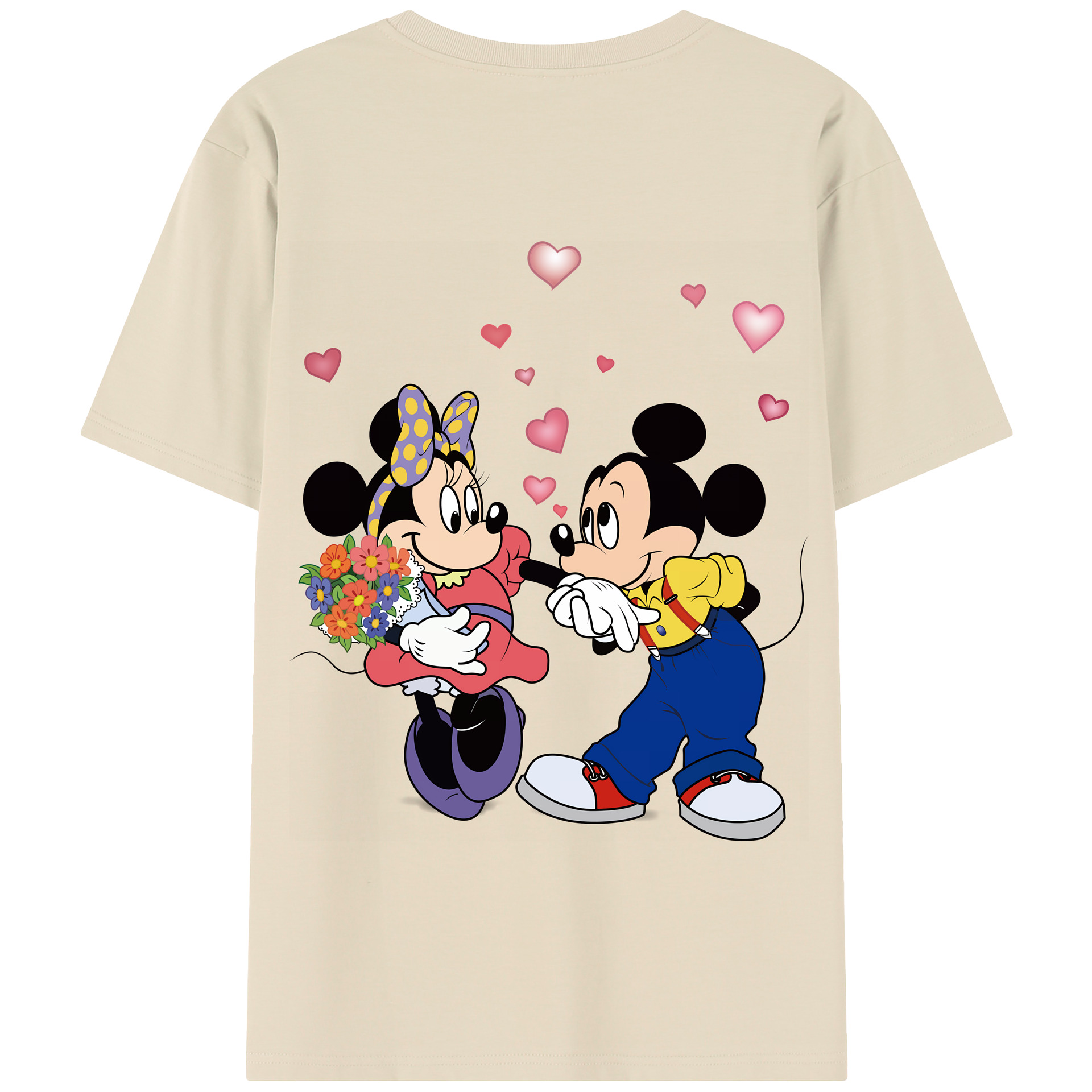 （画像用） ミッキーマウス Mickey Mouse 綿100％半袖Tシャツ（背面プリント）