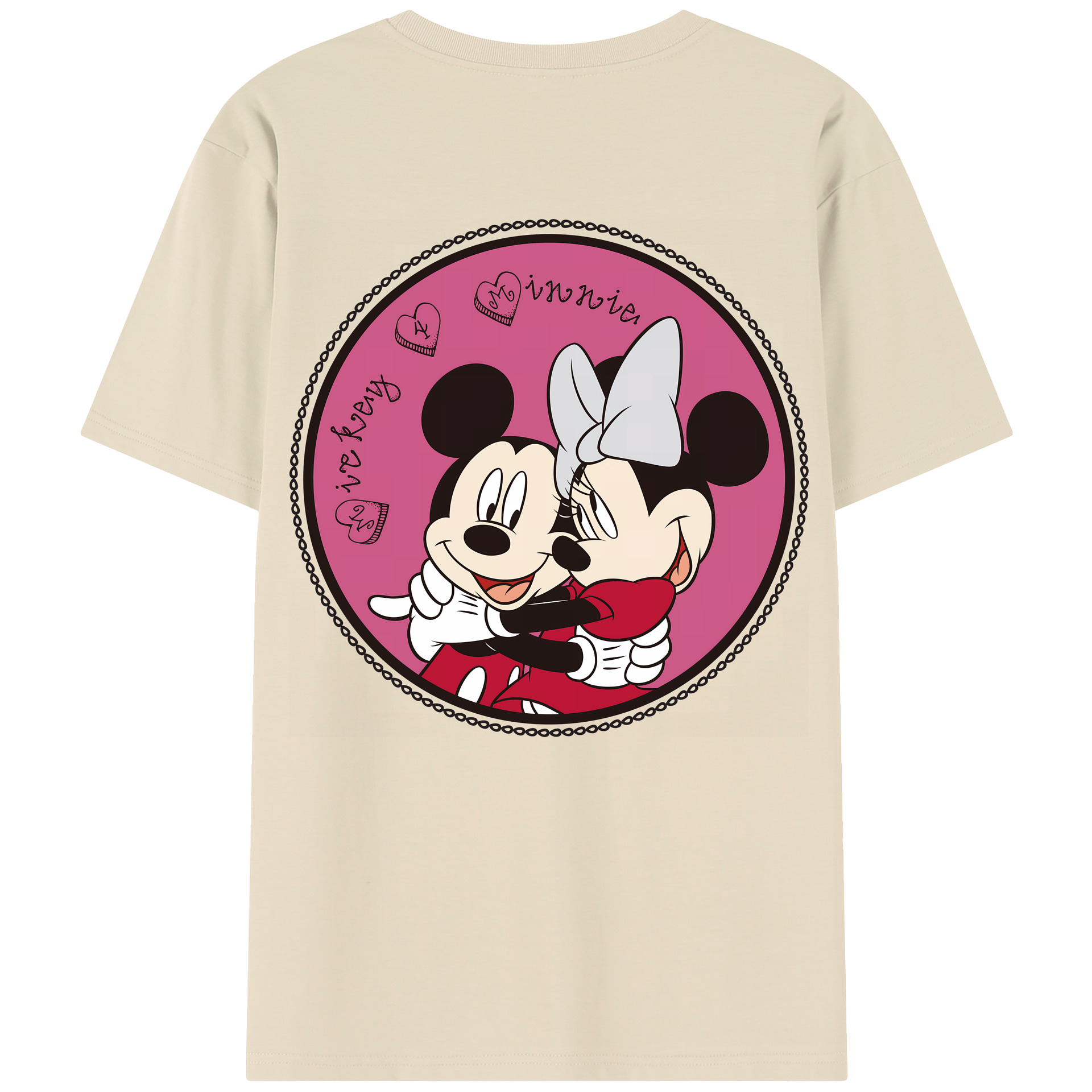 （画像用） ミッキーマウス Mickey Mouse 綿100％半袖Tシャツ（背面プリント）