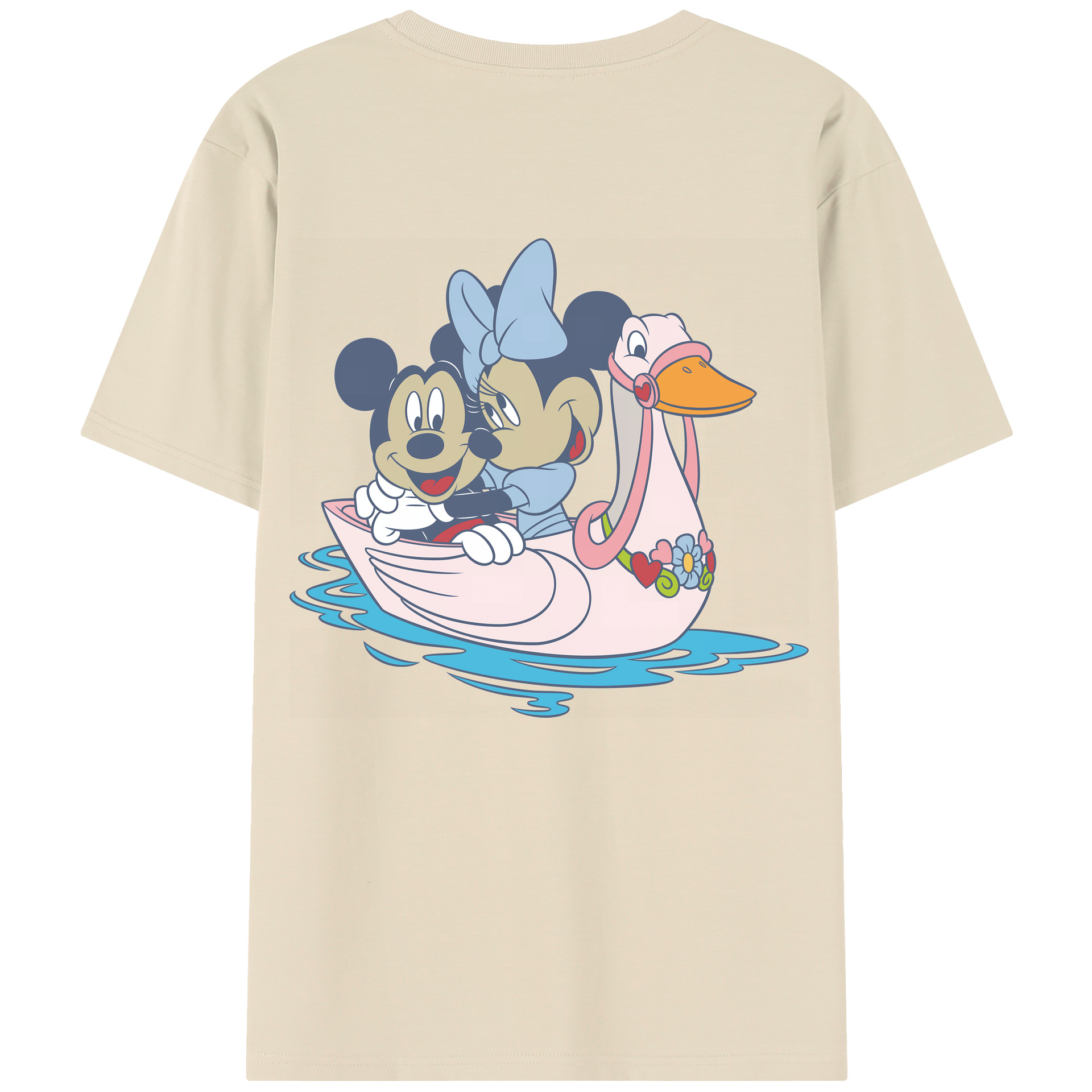 （画像用） ミッキーマウス Mickey Mouse 綿100％半袖Tシャツ（背面プリント）