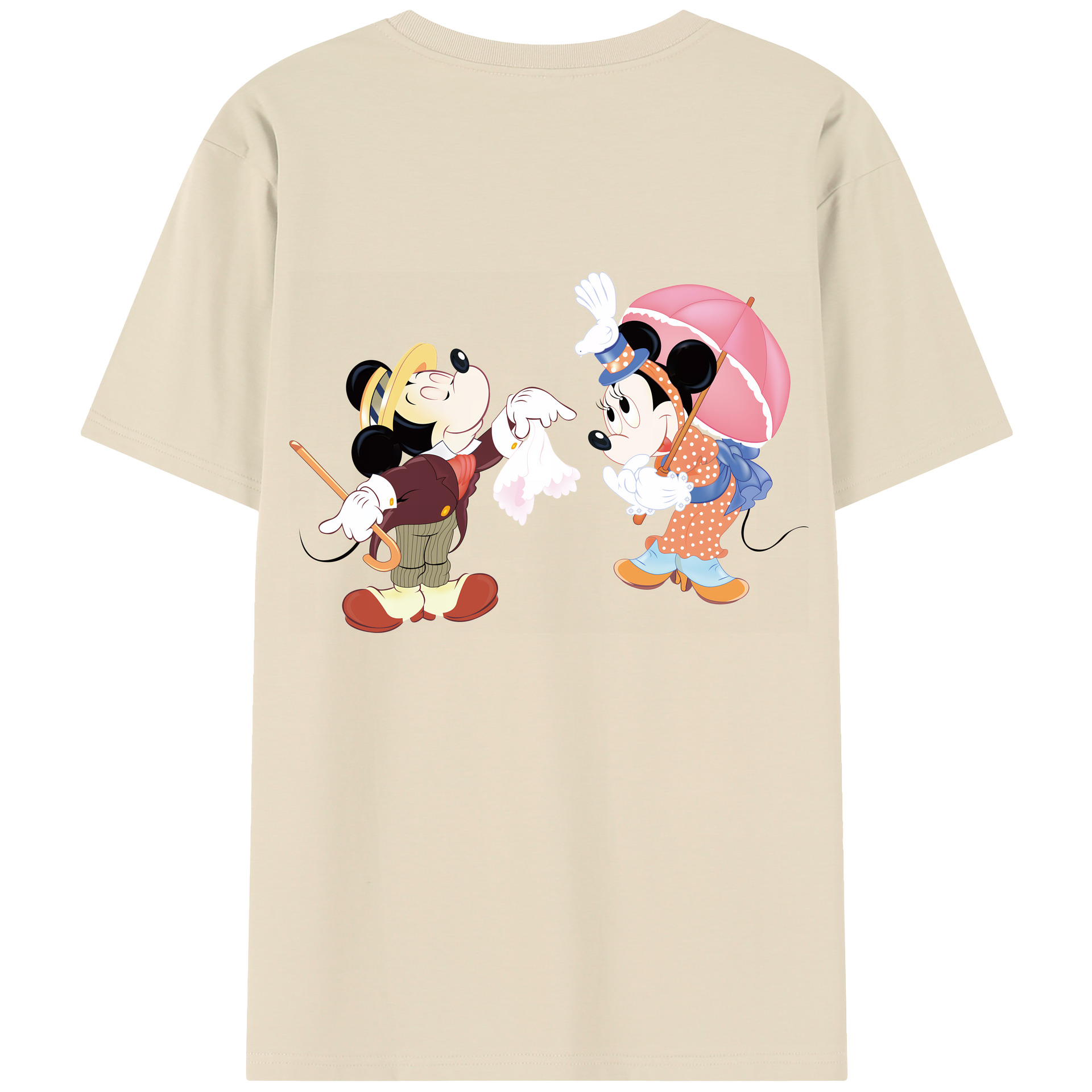 （画像用） ミッキーマウス Mickey Mouse 綿100％半袖Tシャツ（背面プリント）