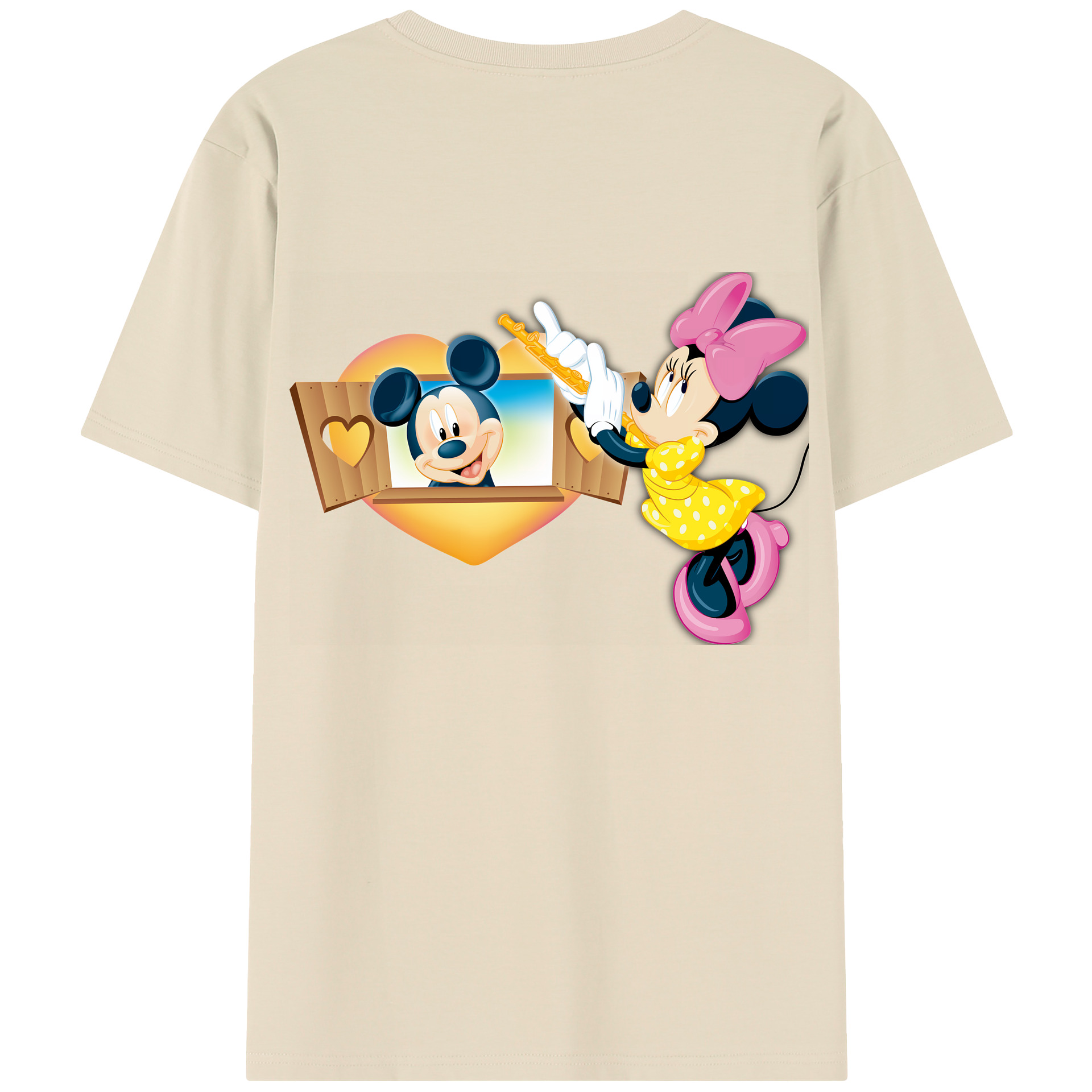 （画像用） ミッキーマウス Mickey Mouse 綿100％半袖Tシャツ（背面プリント）