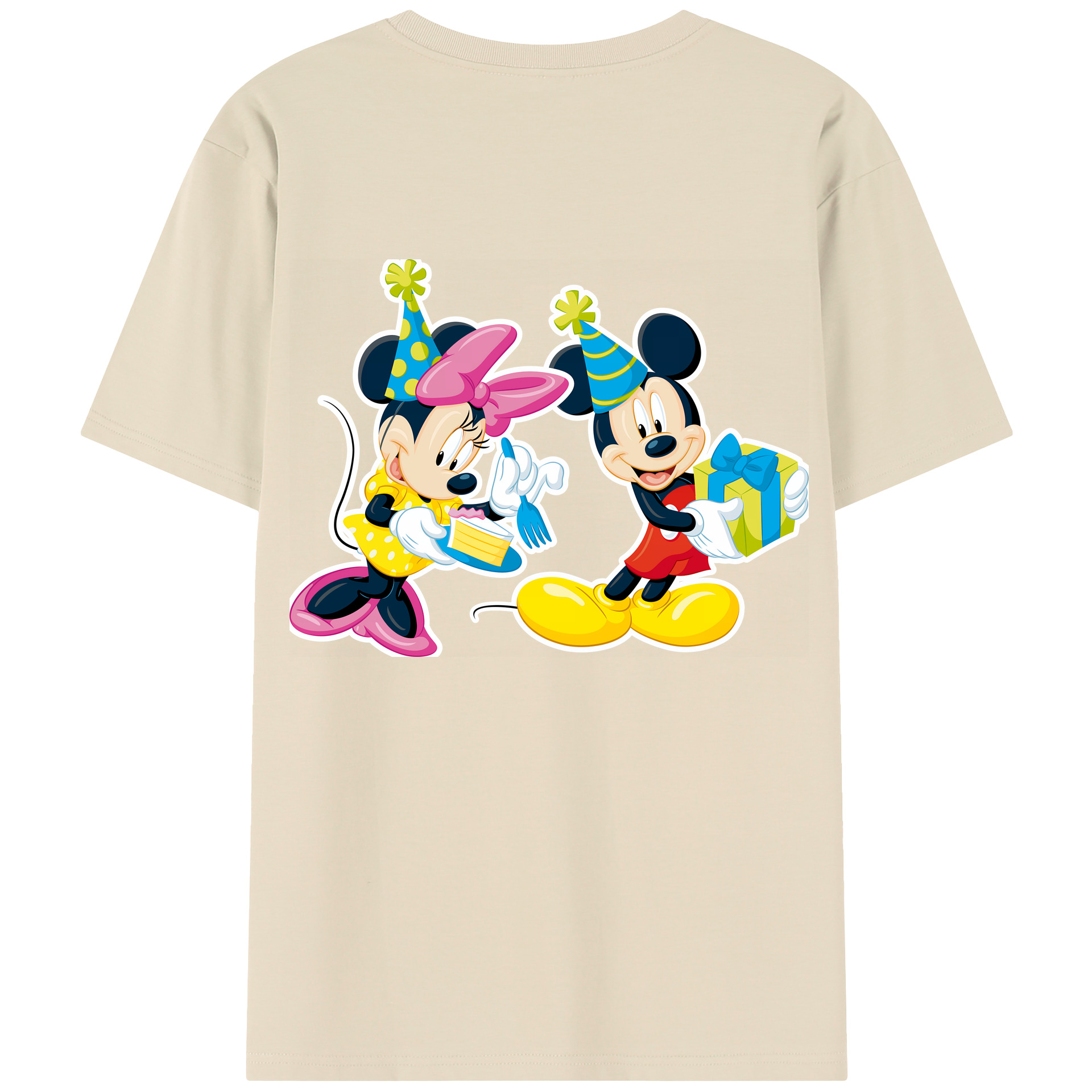 （画像用） ミッキーマウス Mickey Mouse 綿100％半袖Tシャツ（背面プリント）