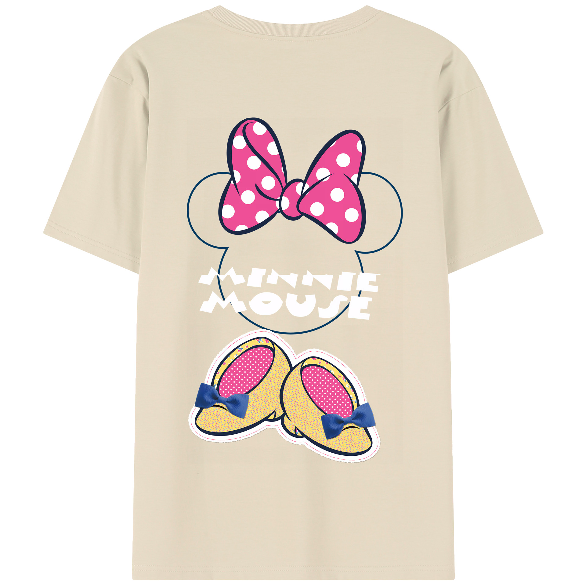 （画像用） ミッキーマウス Mickey Mouse 綿100％半袖Tシャツ（背面プリント）