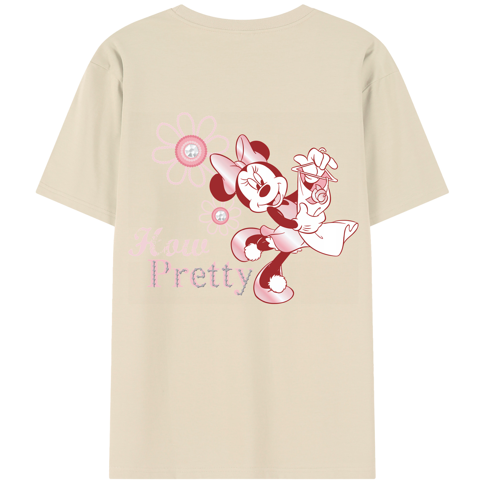 （画像用） ミッキーマウス Mickey Mouse 綿100％半袖Tシャツ（背面プリント）