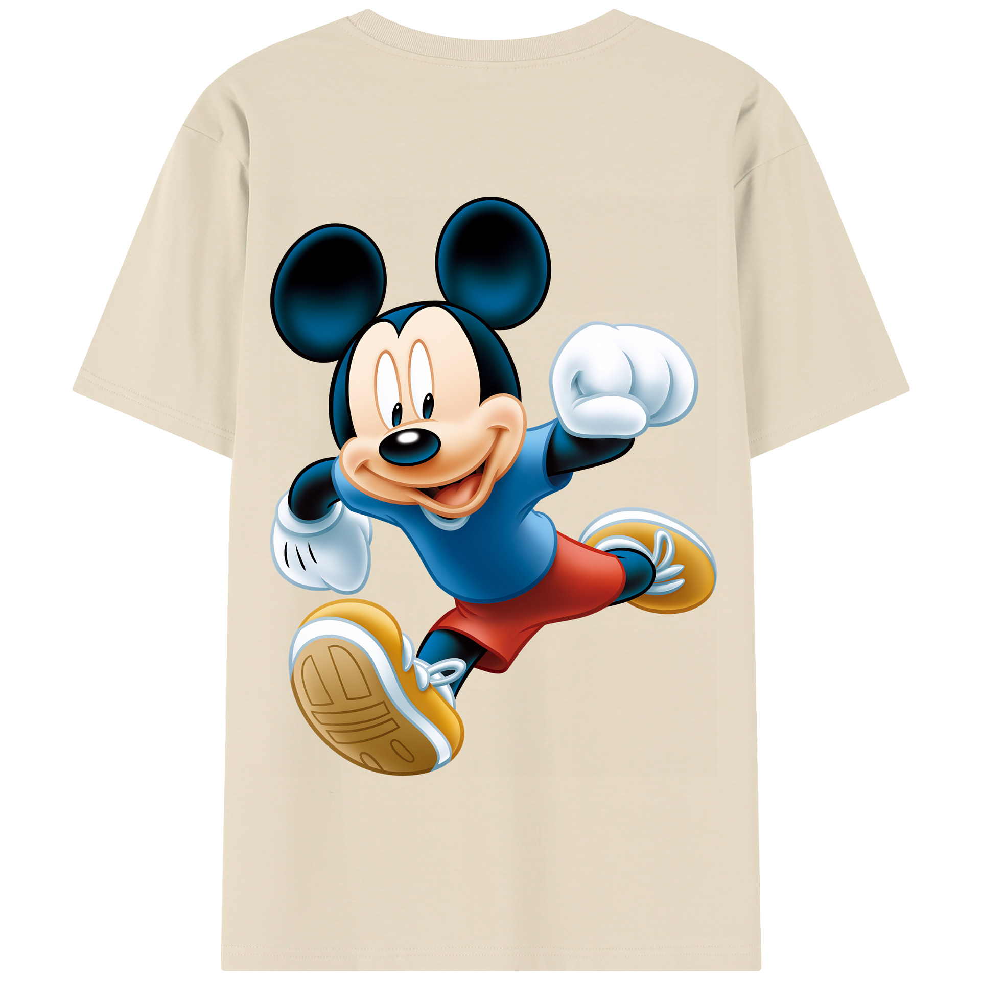 （画像用） ミッキーマウス Mickey Mouse 綿100％半袖Tシャツ（背面プリント）