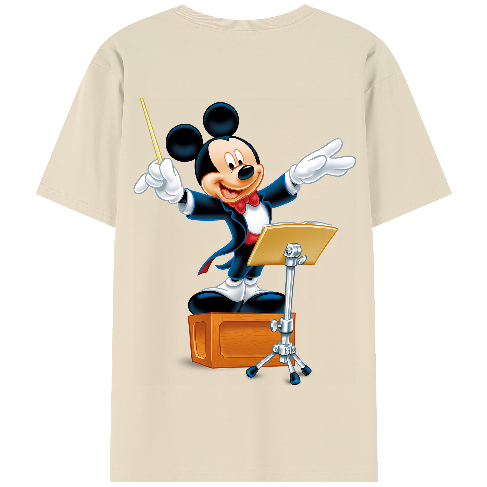 （画像用） ミッキーマウス Mickey Mouse 綿100％半袖Tシャツ（背面プリント）