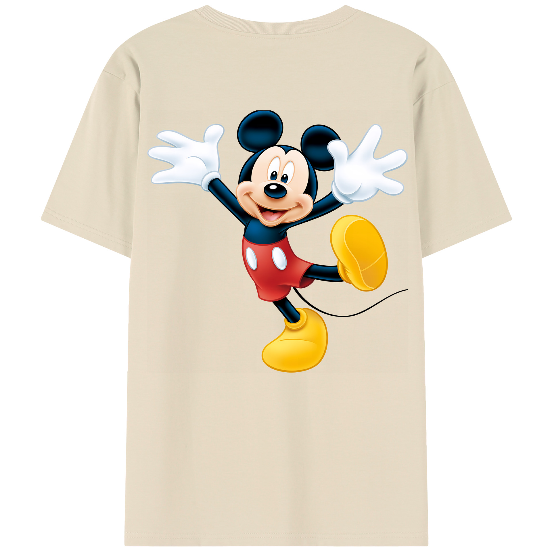 （画像用） ミッキーマウス Mickey Mouse 綿100％半袖Tシャツ（背面プリント）