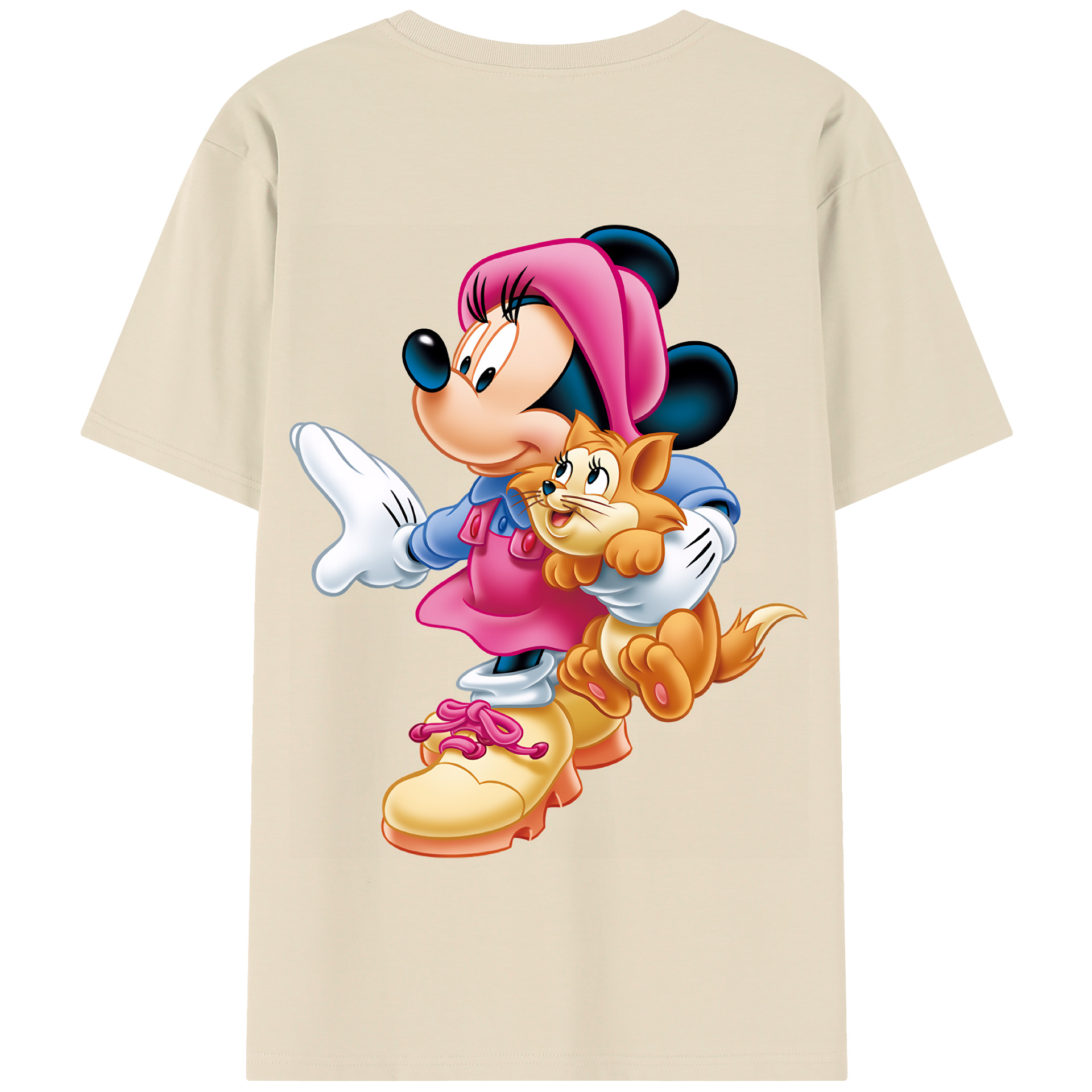 （画像用） ミッキーマウス Mickey Mouse 綿100％半袖Tシャツ（背面プリント）