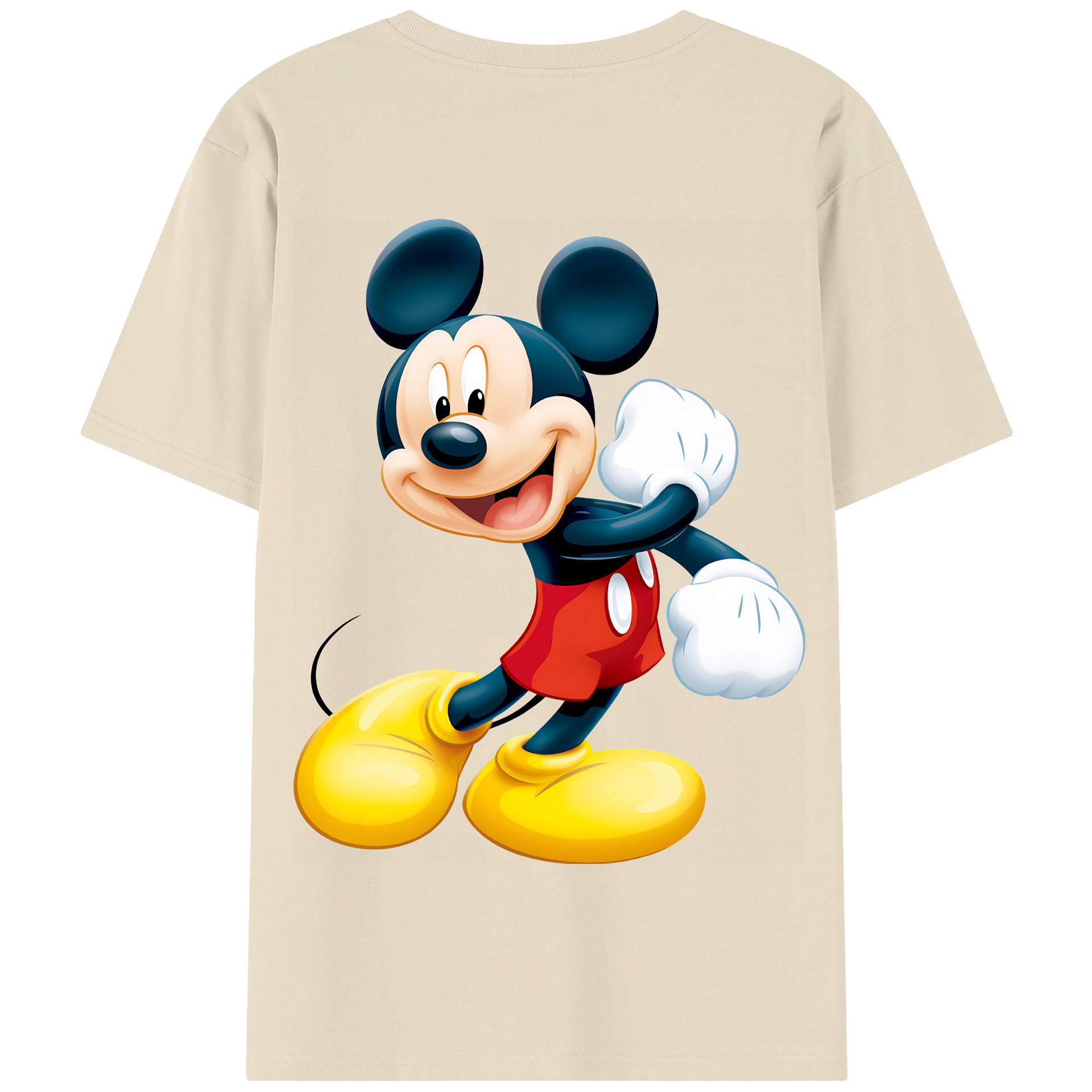 （画像用） ミッキーマウス Mickey Mouse 綿100％半袖Tシャツ（背面プリント）