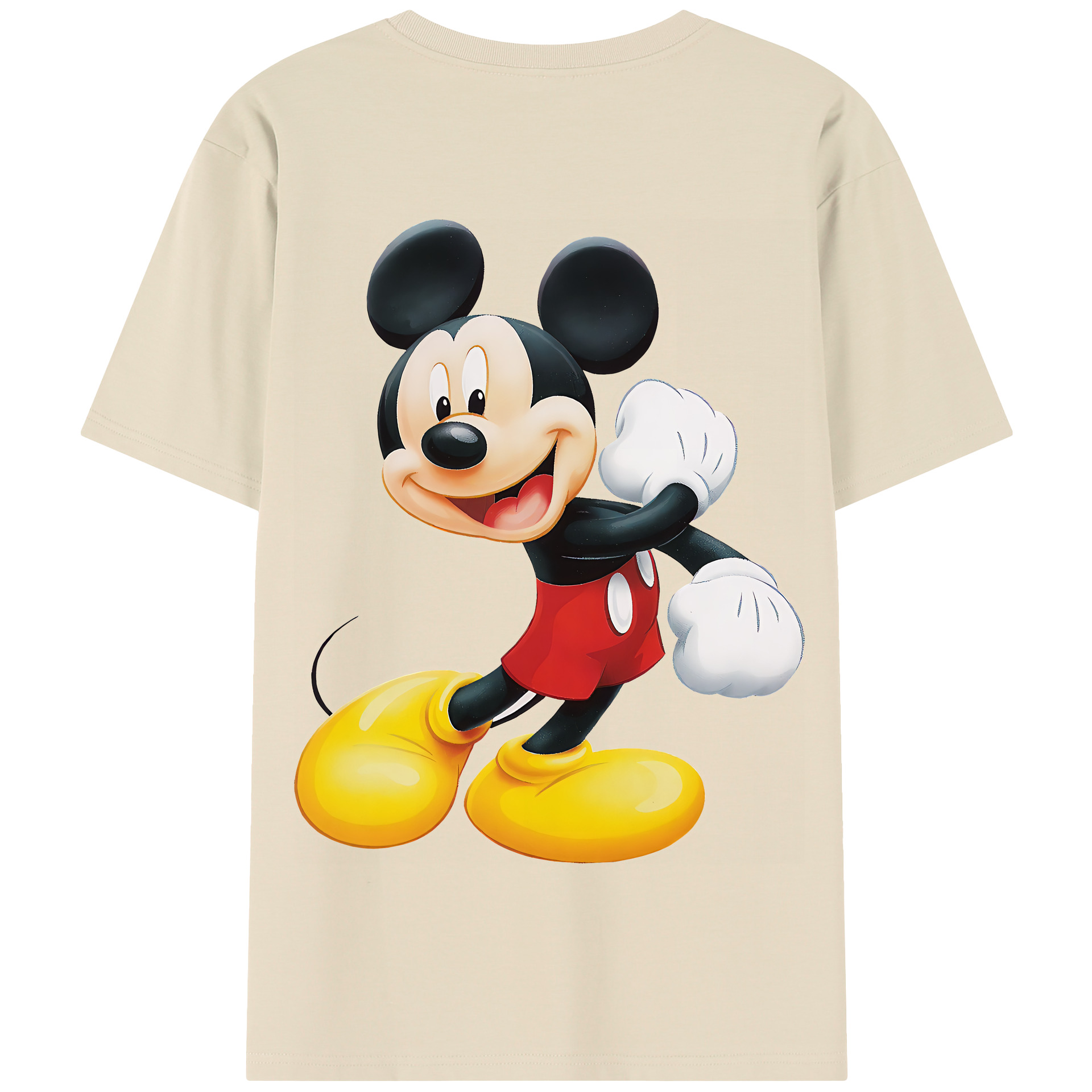 （画像用） ミッキーマウス Mickey Mouse 綿100％半袖Tシャツ（背面プリント）
