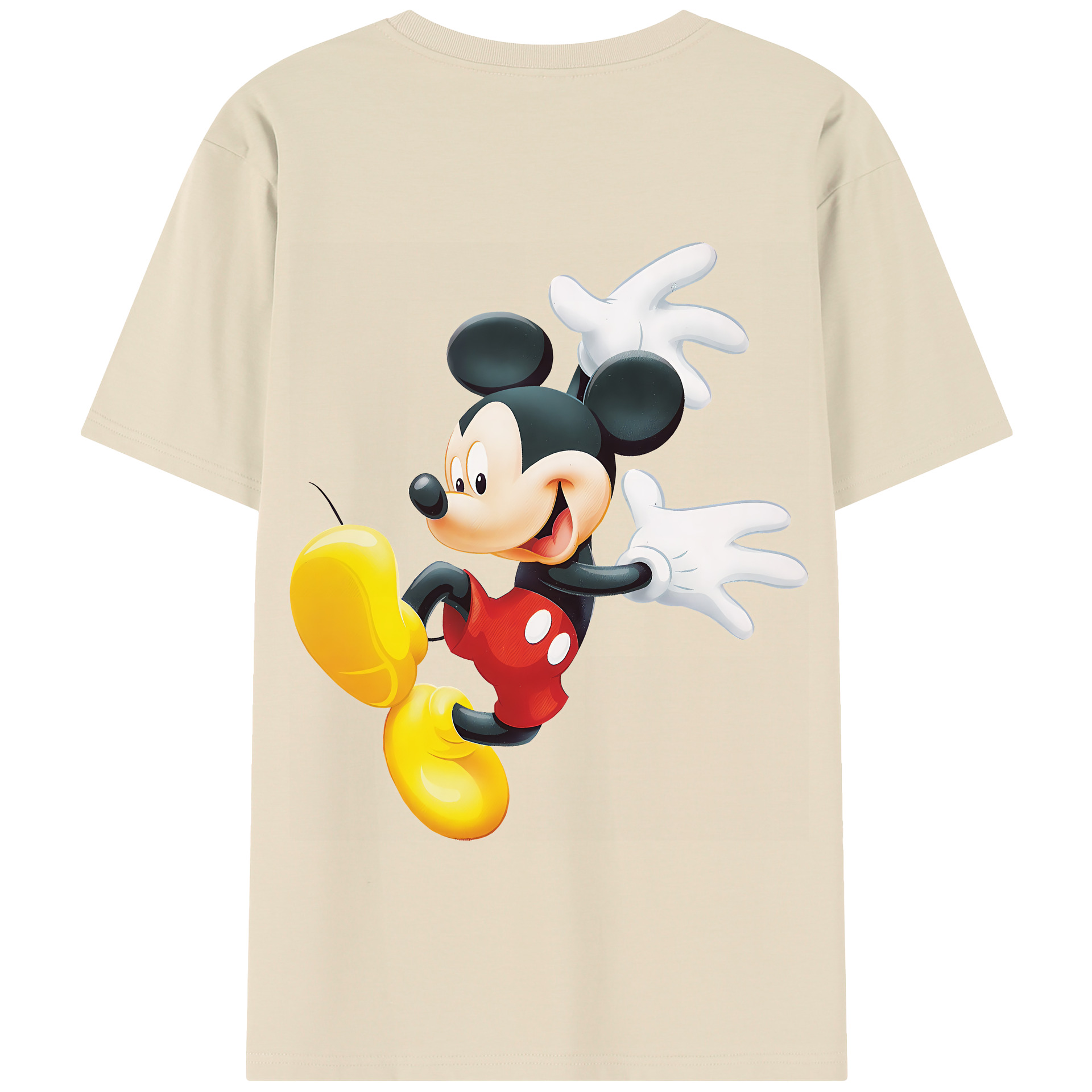 （画像用） ミッキーマウス Mickey Mouse 綿100％半袖Tシャツ（背面プリント）