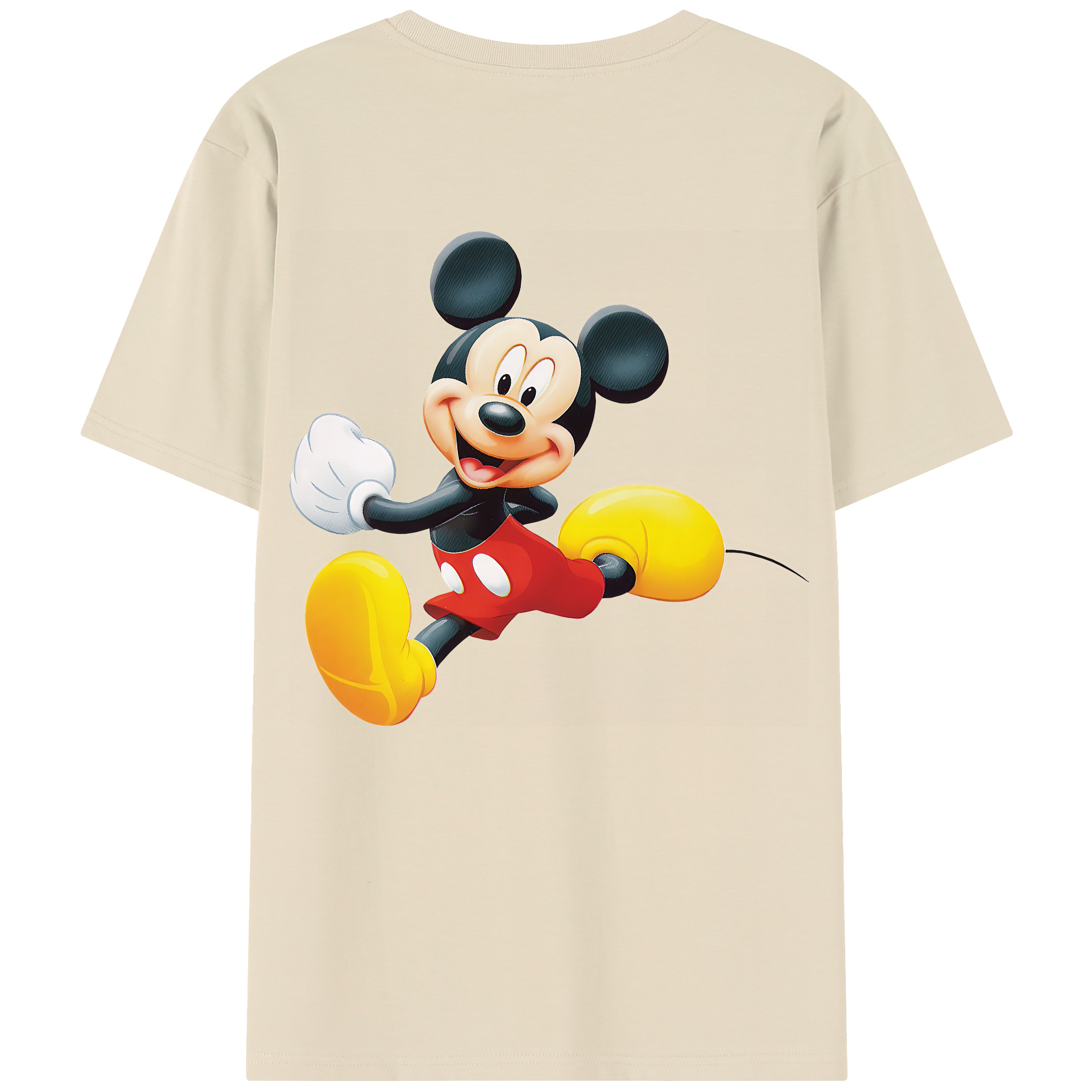 （画像用） ミッキーマウス Mickey Mouse 綿100％半袖Tシャツ（背面プリント）