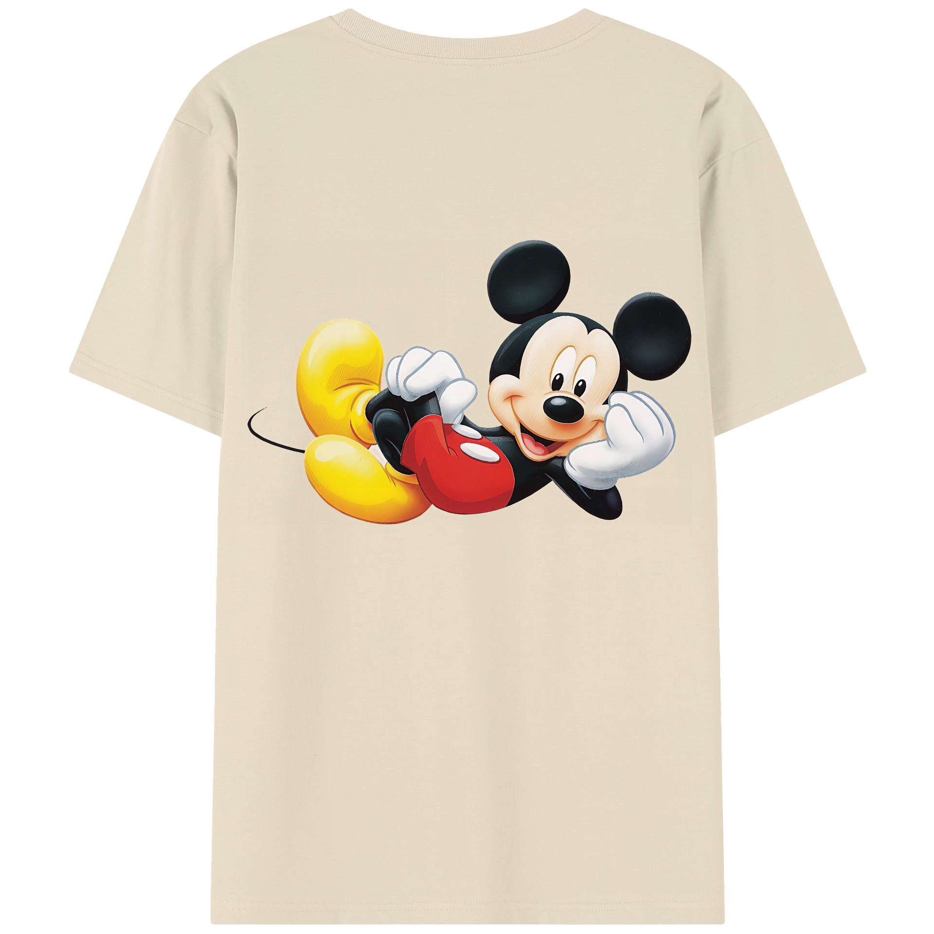 （画像用） ミッキーマウス Mickey Mouse 綿100％半袖Tシャツ（背面プリント）