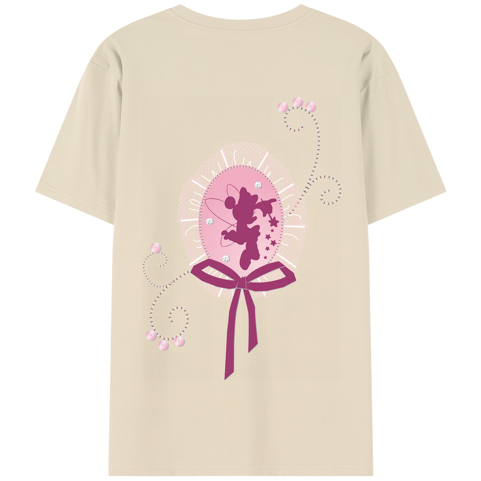 （画像用） ミッキーマウス Mickey Mouse 綿100％半袖Tシャツ（背面プリント）