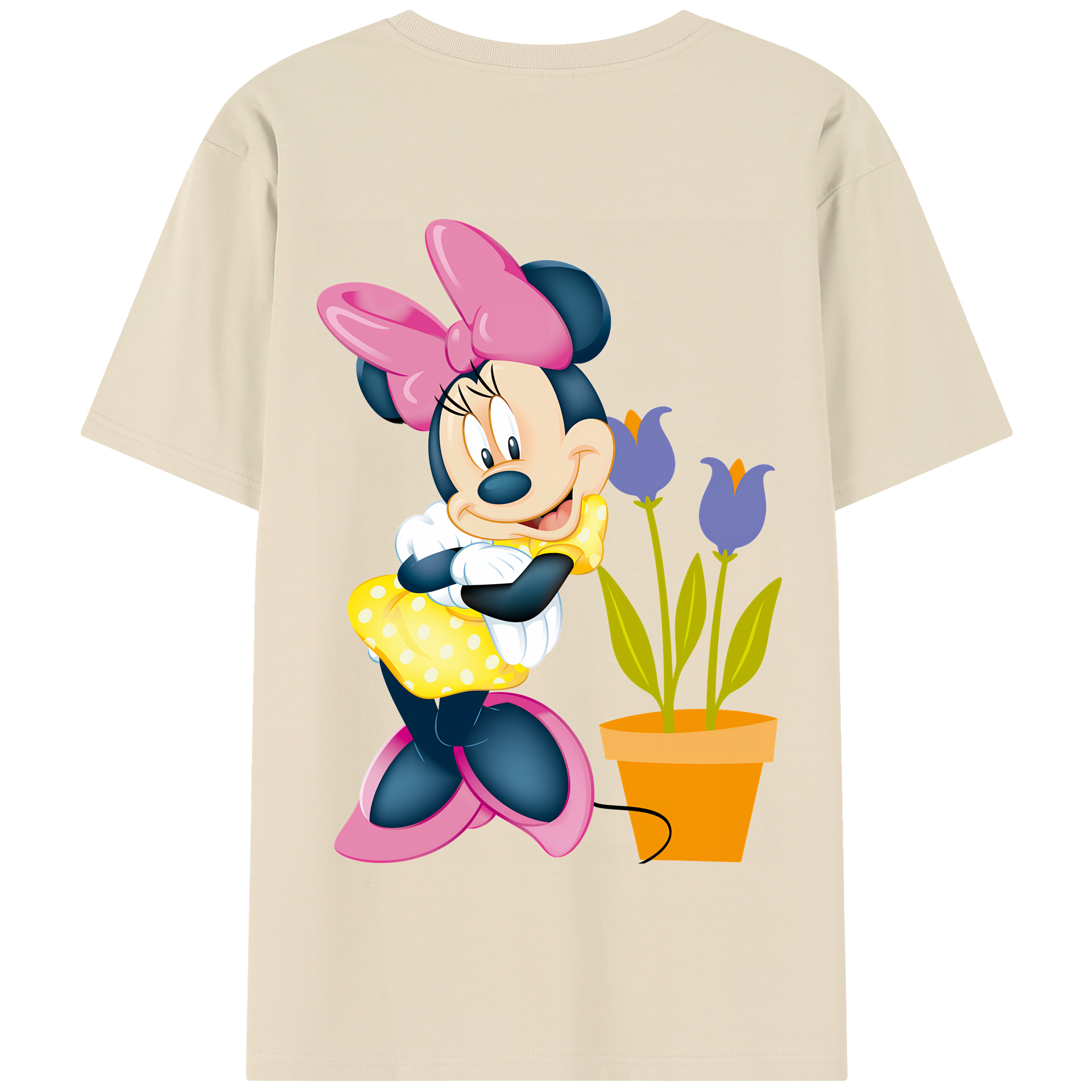 （画像用） ミッキーマウス Mickey Mouse 綿100％半袖Tシャツ（背面プリント）