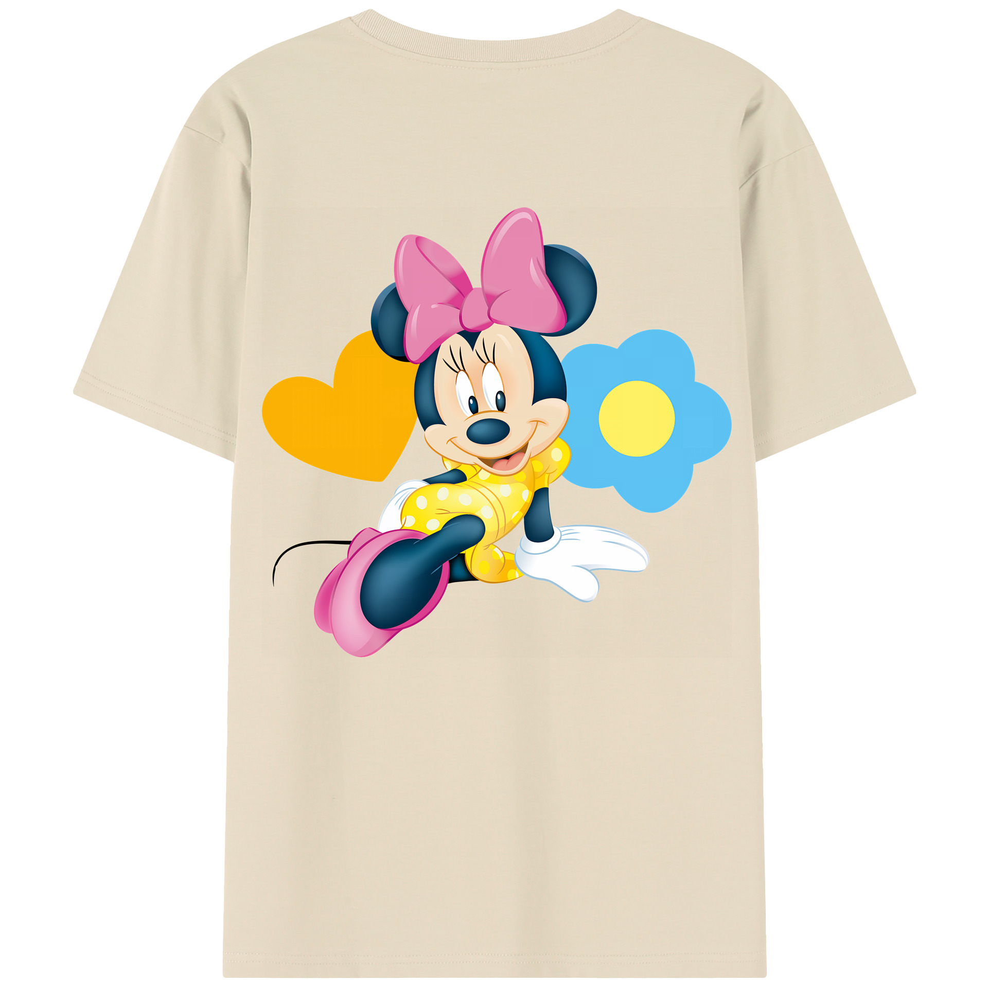 （画像用） ミッキーマウス Mickey Mouse 綿100％半袖Tシャツ（背面プリント）