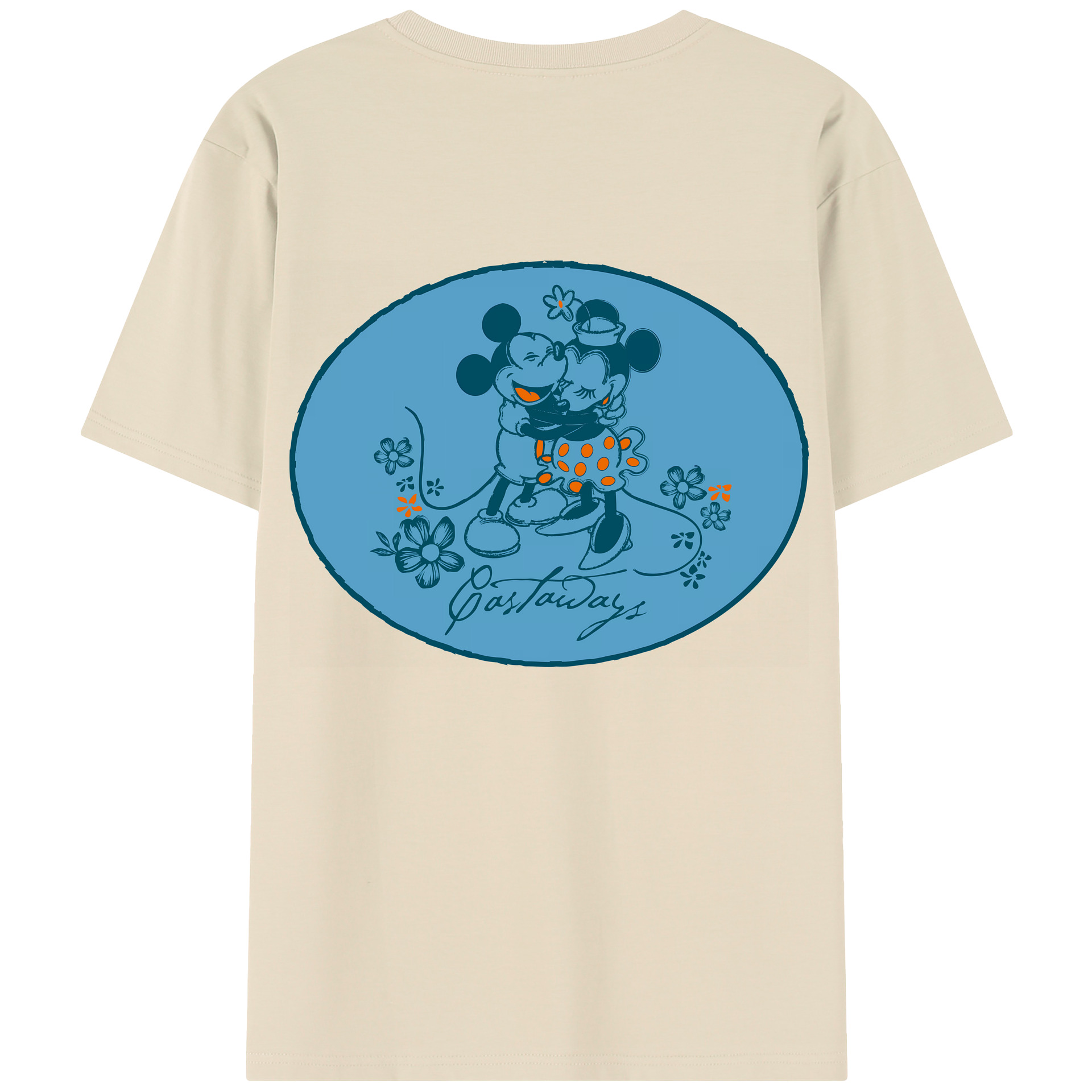（画像用） ミッキーマウス Mickey Mouse 綿100％半袖Tシャツ（背面プリント）