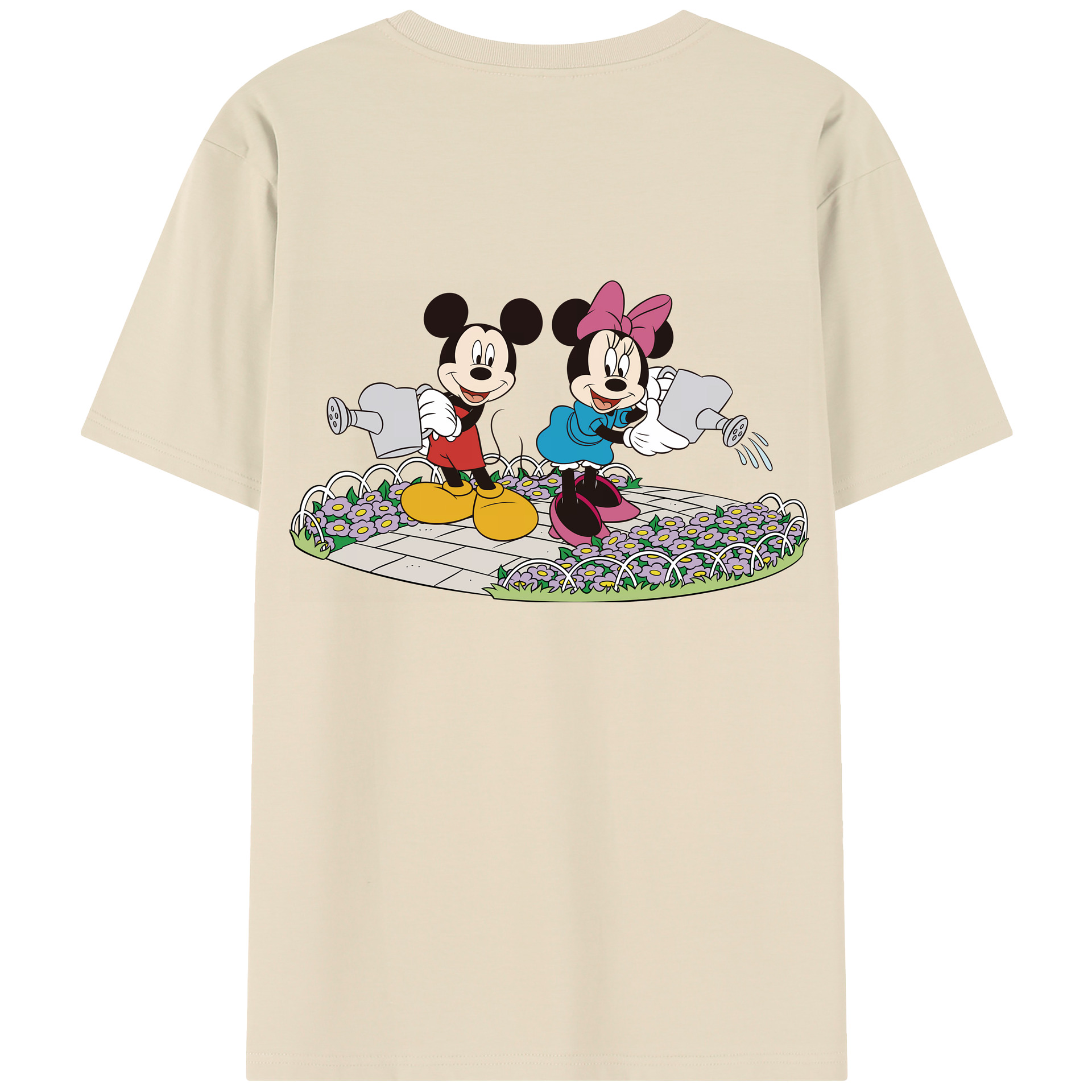 （画像用） ミッキーマウス Mickey Mouse 綿100％半袖Tシャツ（背面プリント）